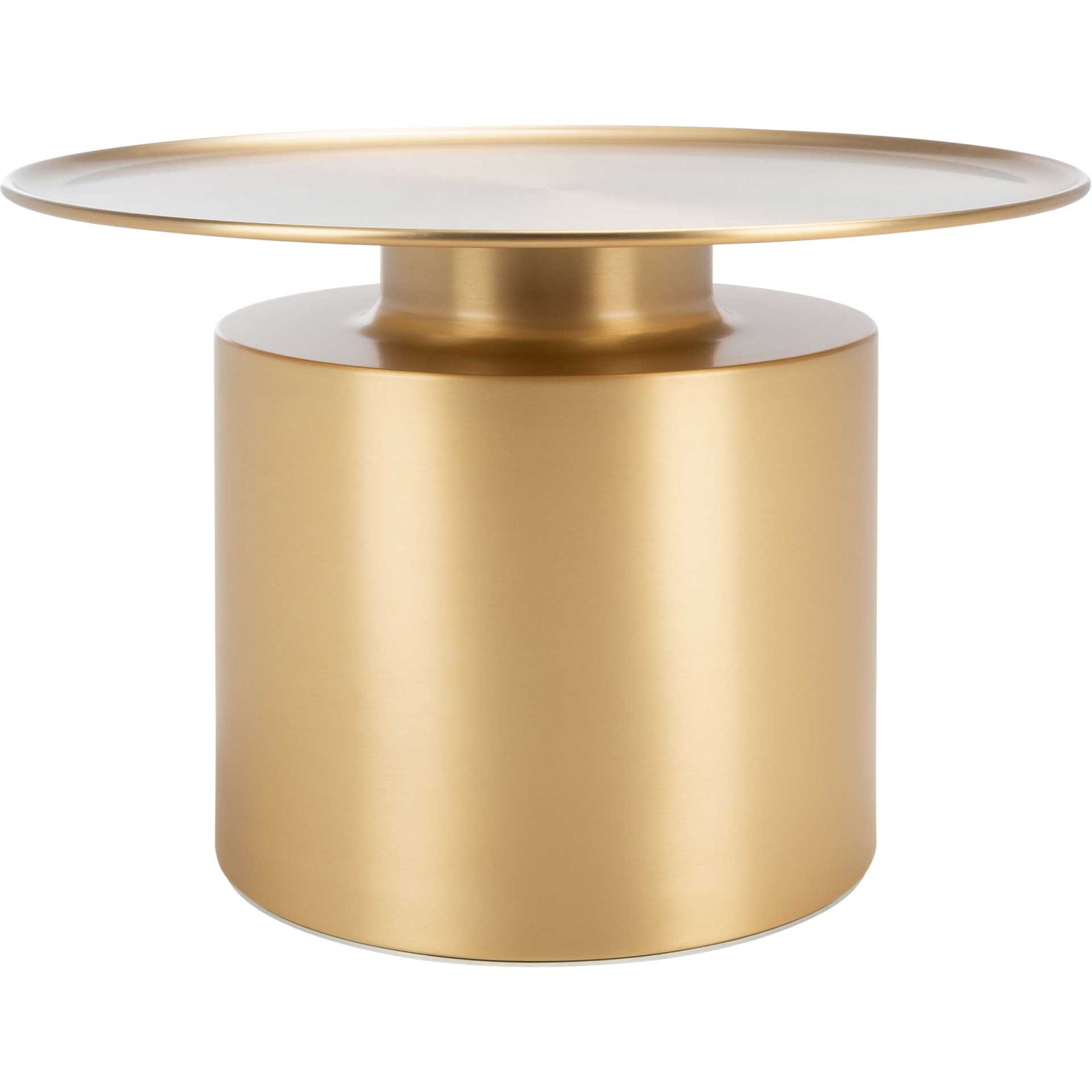 Danna Round Metal Coffee Table Antique Brass