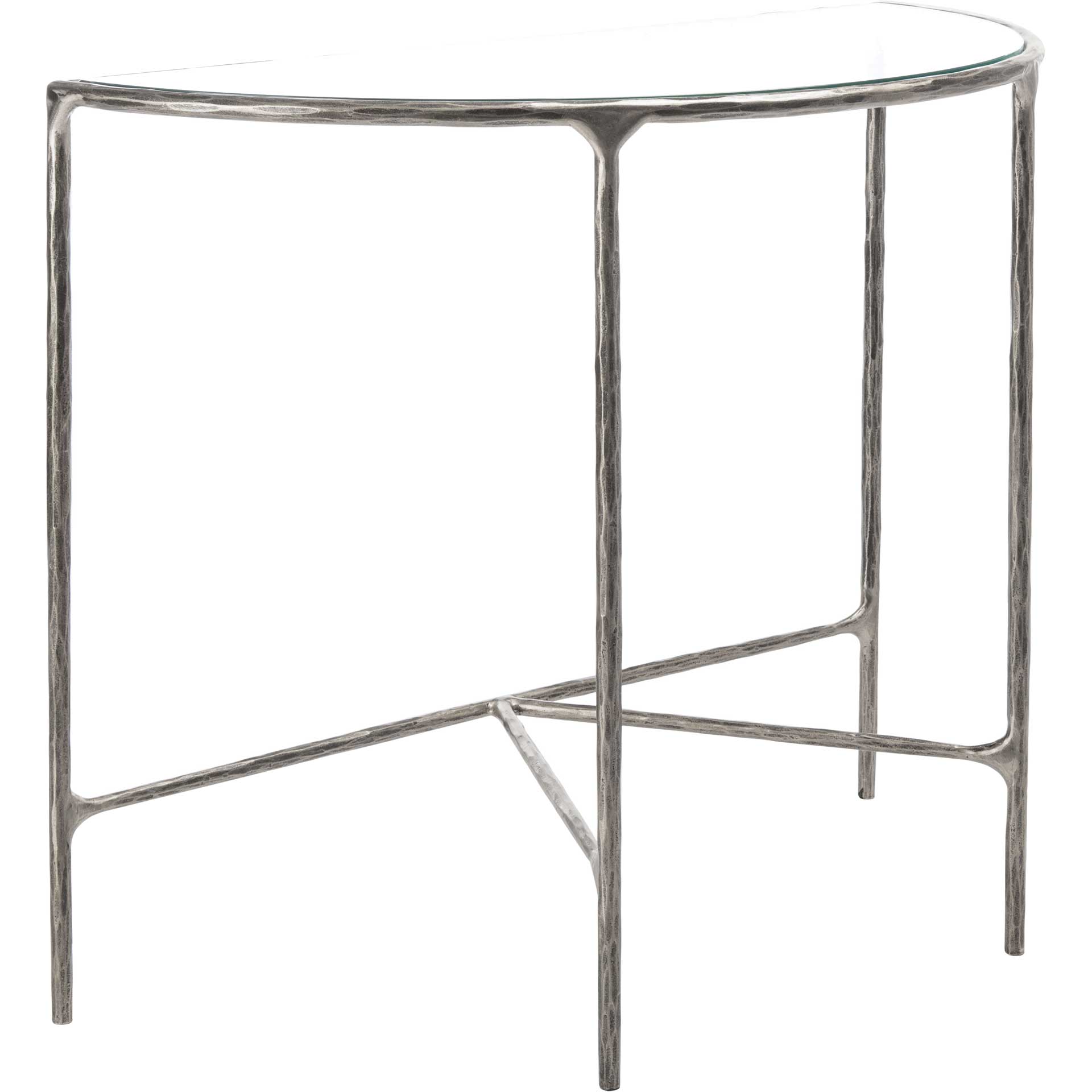 Jenesis Forged Metal Console Table Silver
