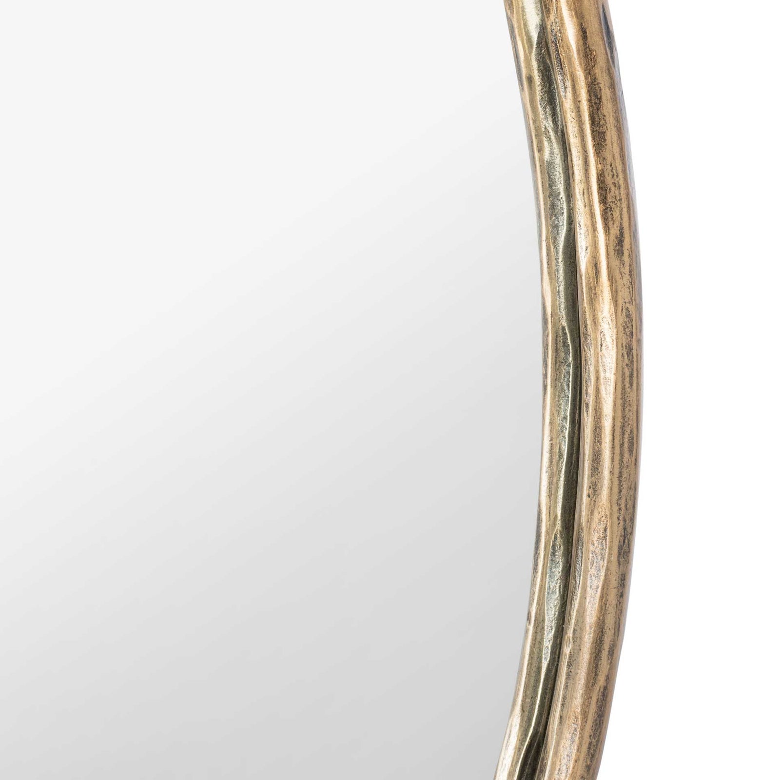 Renato Round Metal Mirror Brass