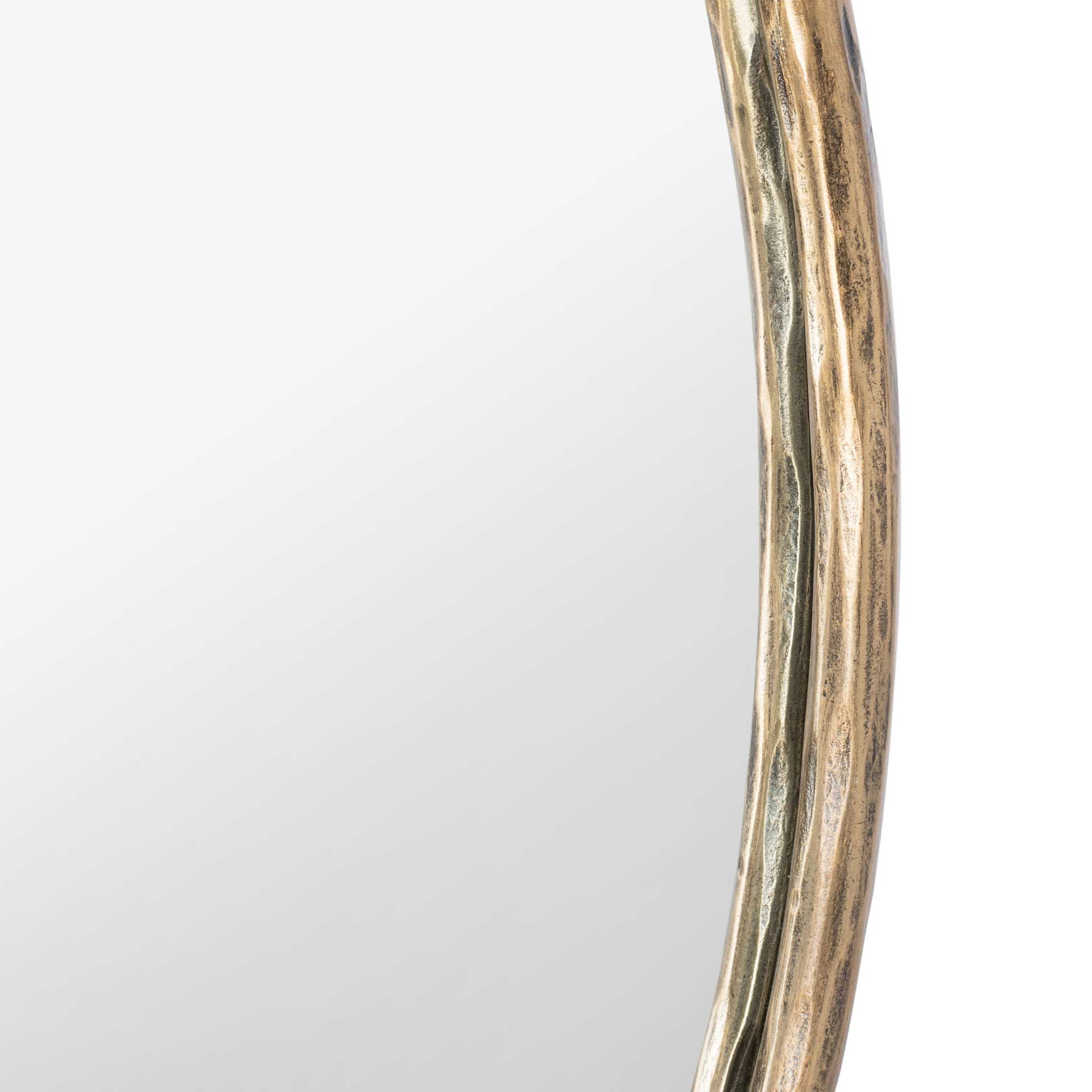 Renato Round Metal Mirror Brass