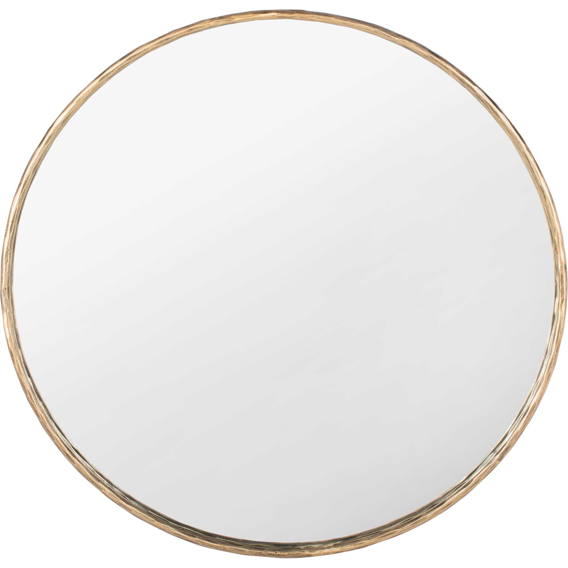 Renato Round Metal Mirror Brass