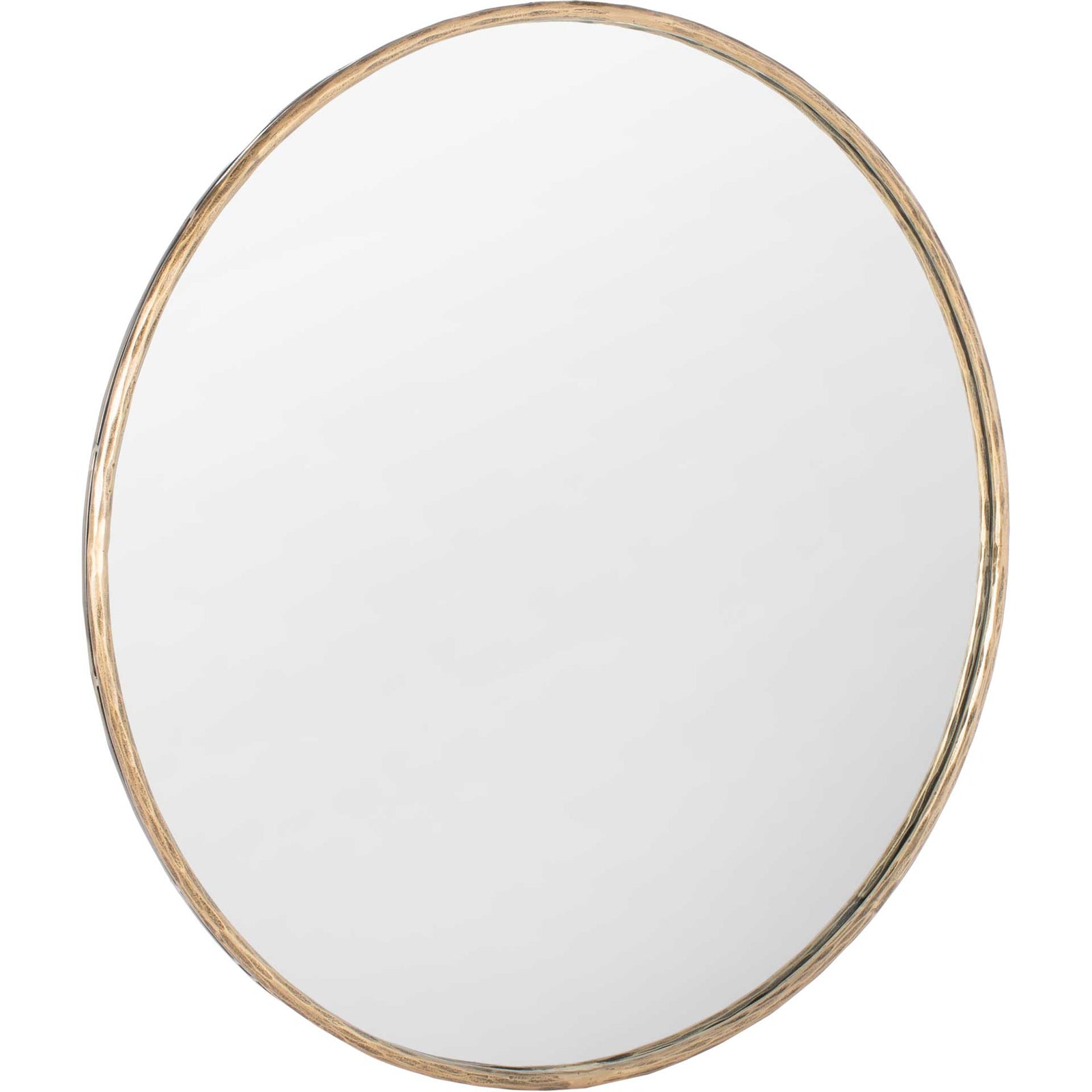 Renato Round Metal Mirror Brass