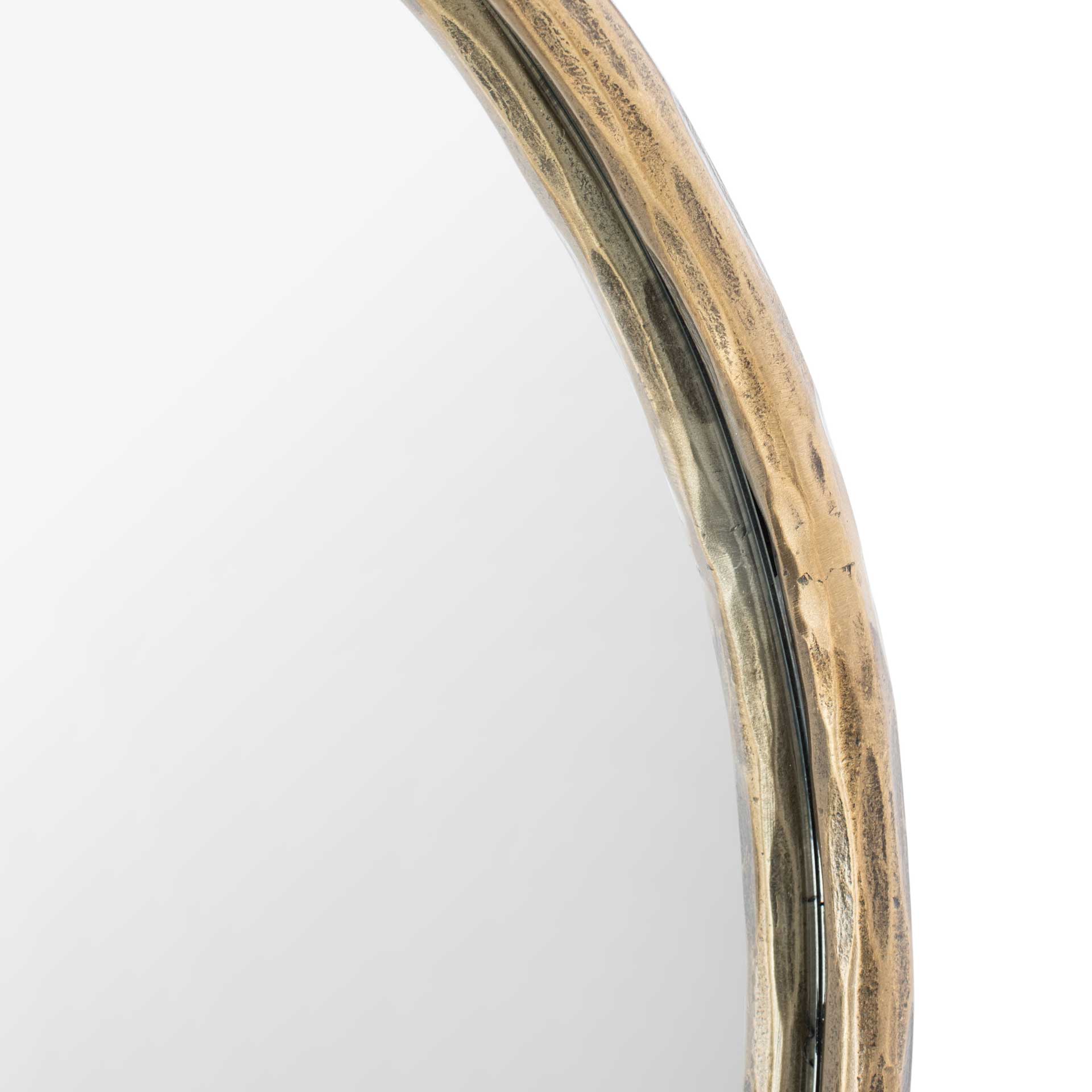 Jefferson Oval Metal Mirror Brass