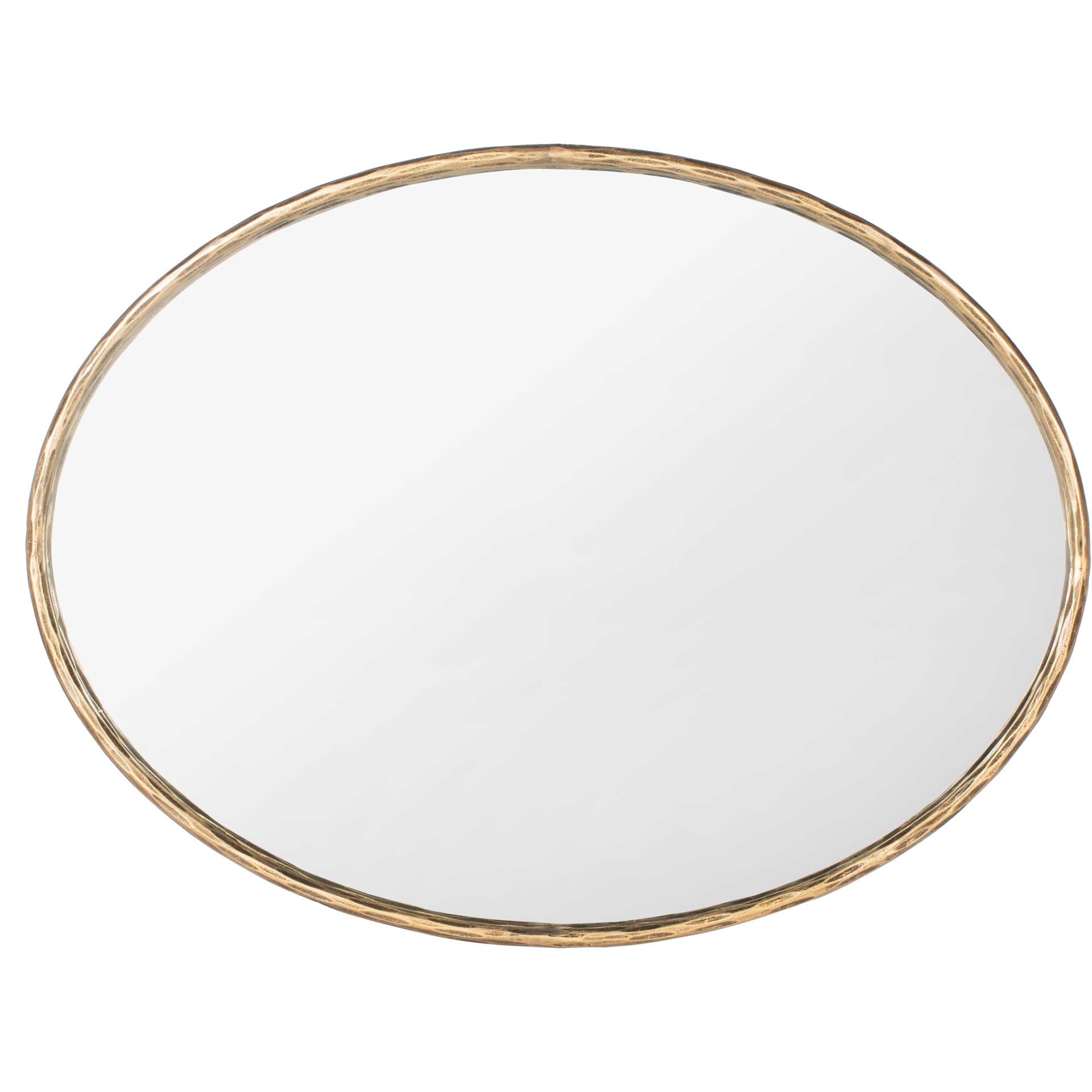 Jefferson Oval Metal Mirror Brass