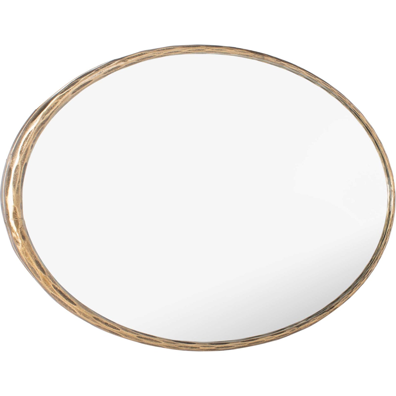 Jefferson Oval Metal Mirror Brass
