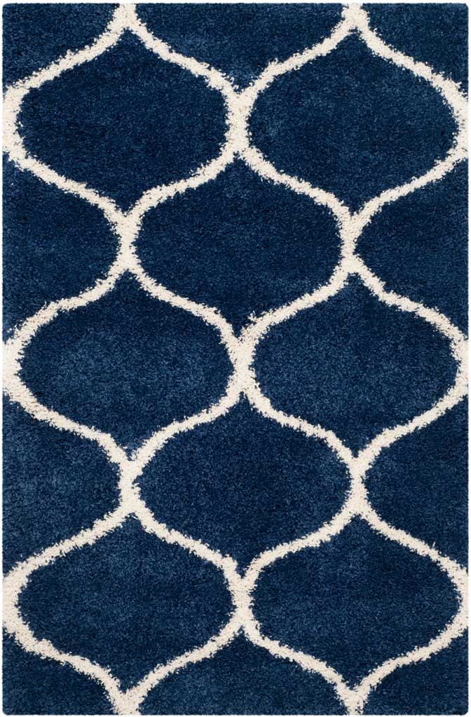 Safavieh Hudson Shag SGH284C Navy - Ivory 9' x 12' Area Rug