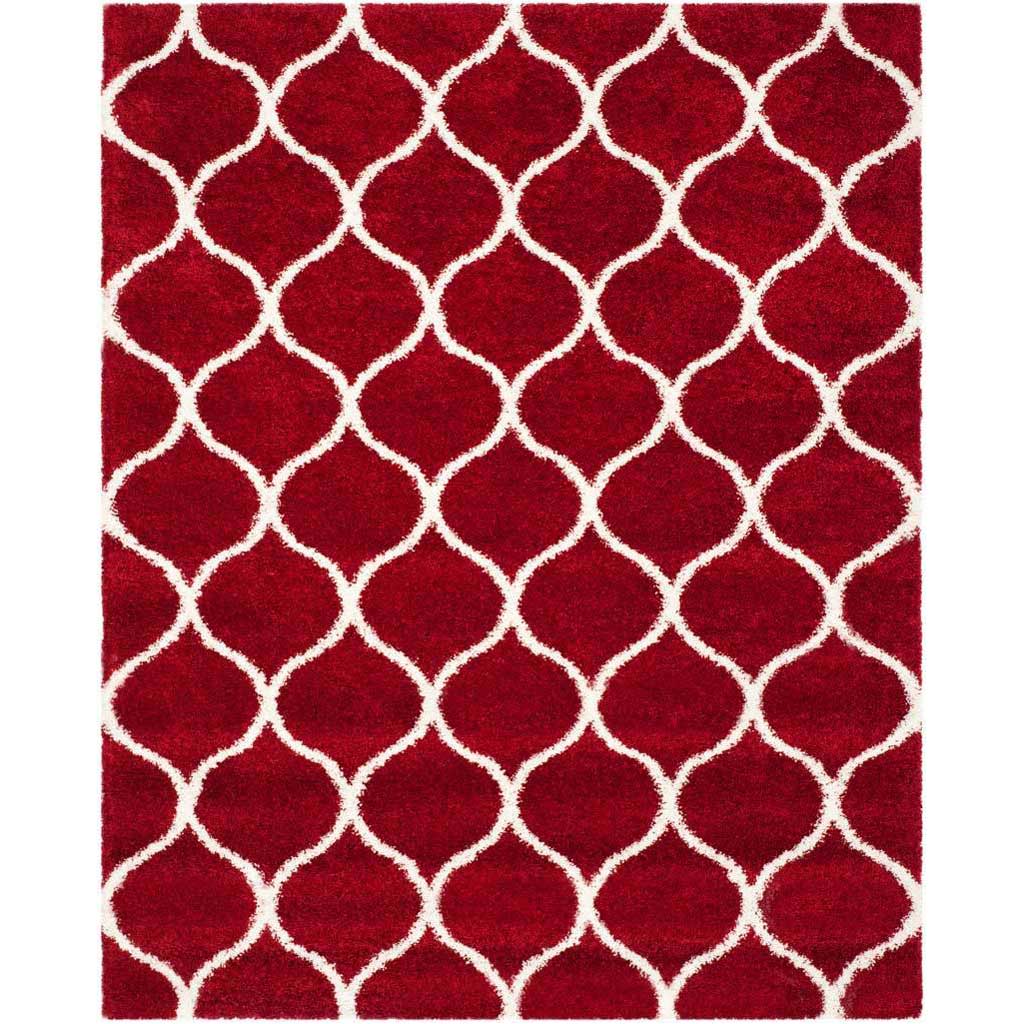 Hudson Shag Ogee Red/Ivory Area Rug - Froy.com