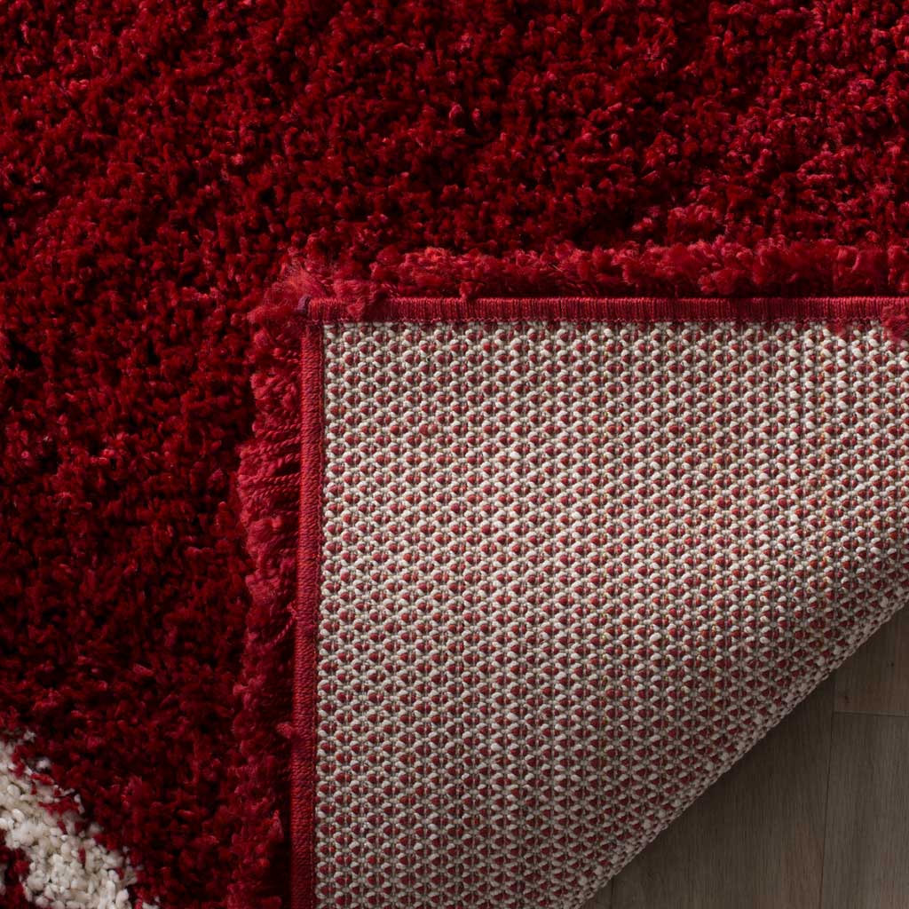 Hudson Shag Diamond Red/Ivory Area Rug - Froy.com
