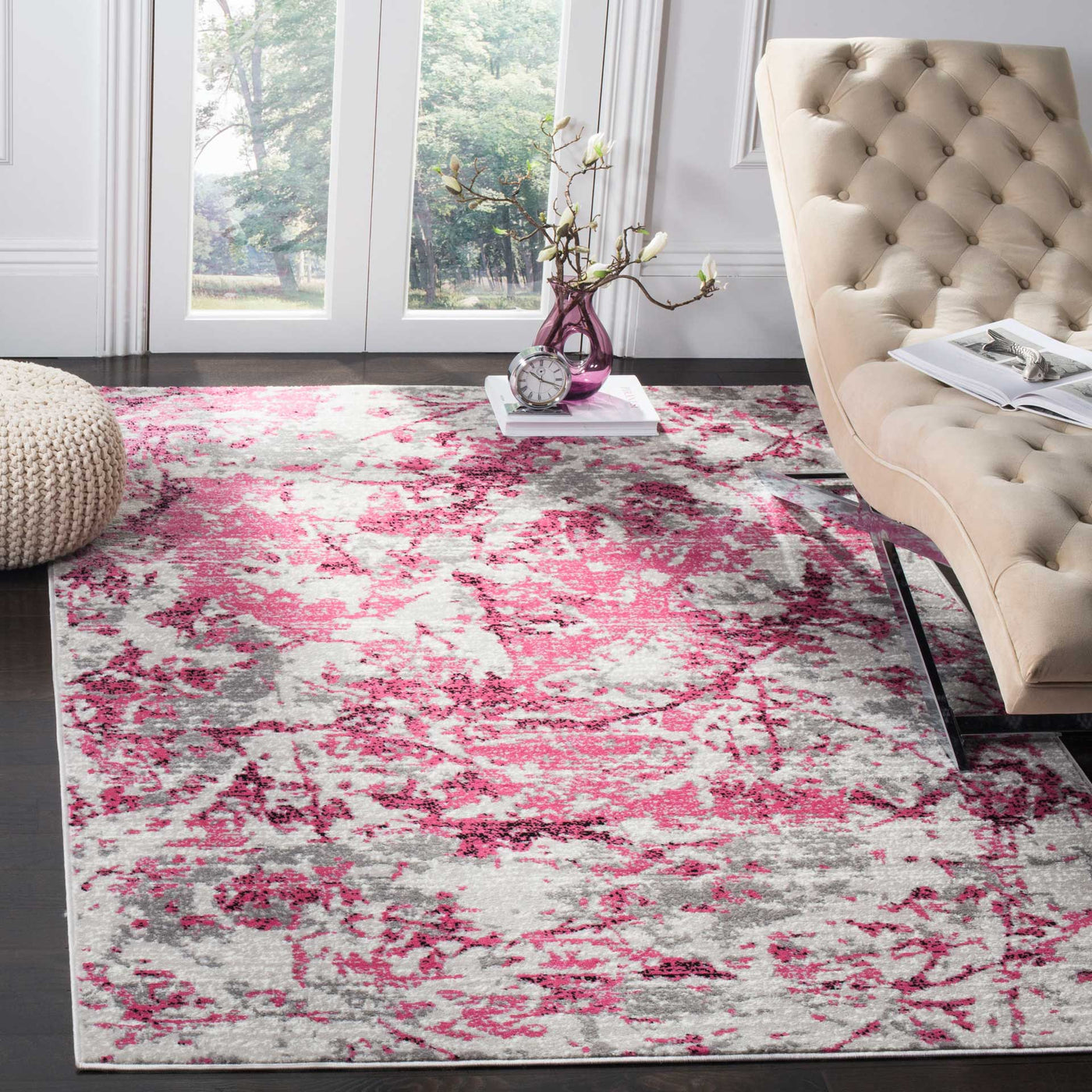 Skyler Pink/Ivory Area Rug - Froy.com