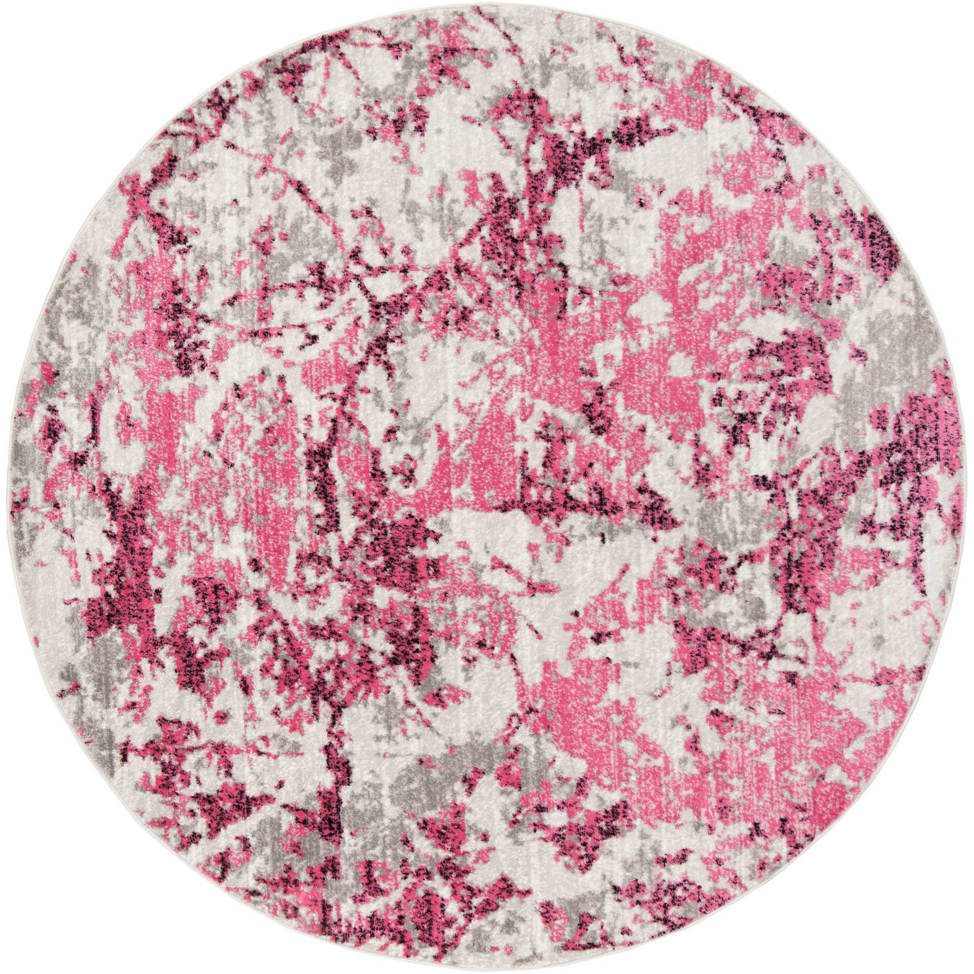 Skyler Pink/Ivory Round Rug - Froy.com