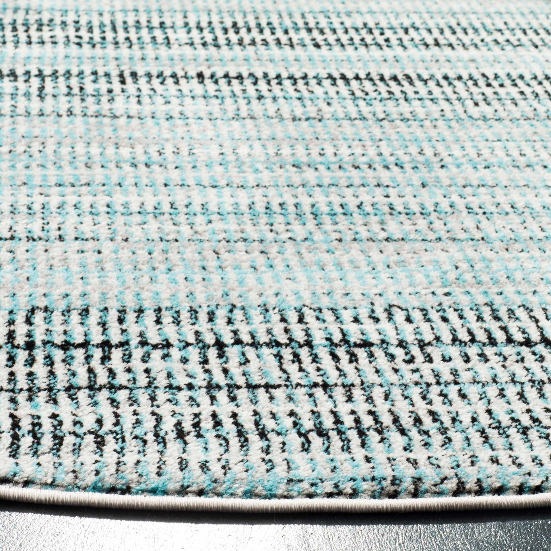 Skyler Blue/Gray Round Rug - Froy.com