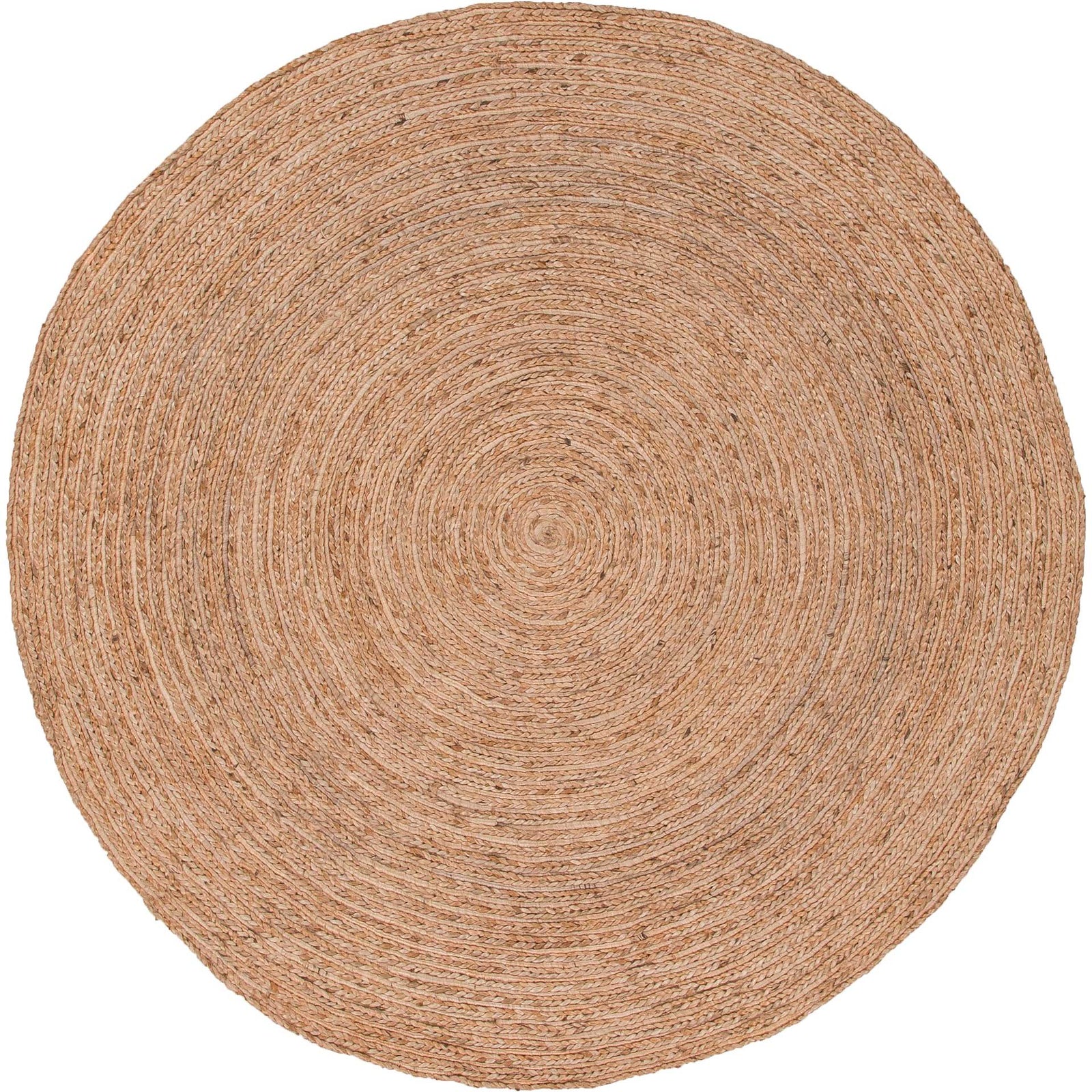 Spiral Halo Almond Buff Round Rug