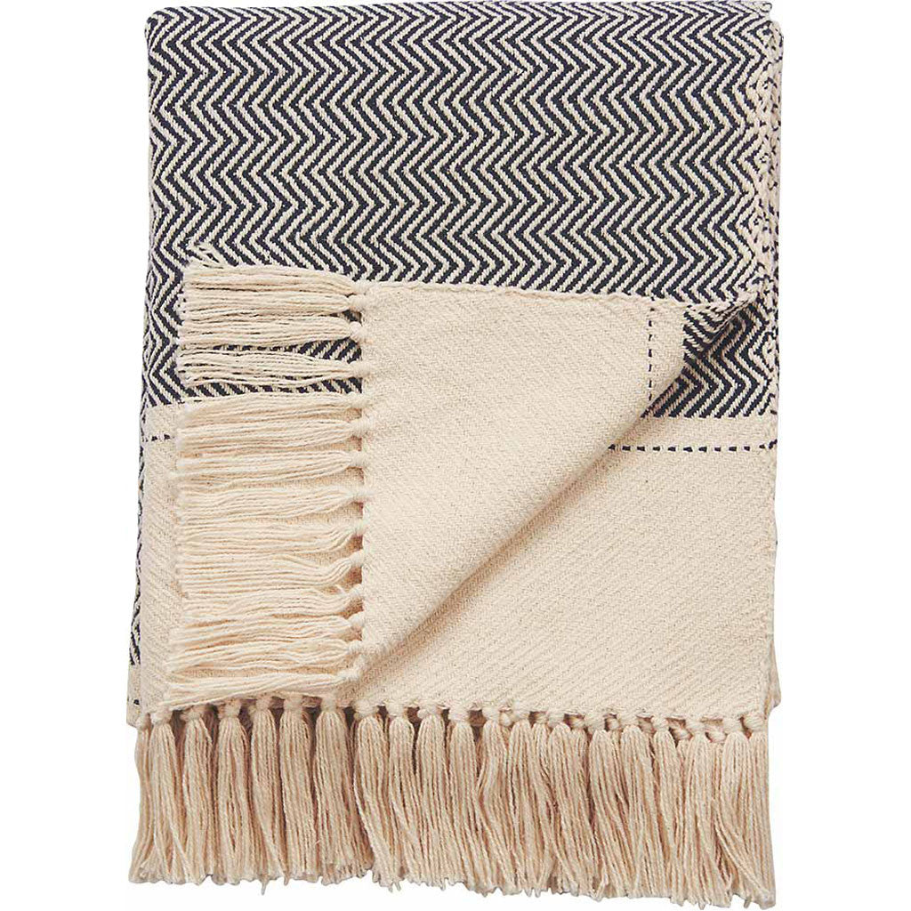 Spirit White Swan/Black Iris Throw