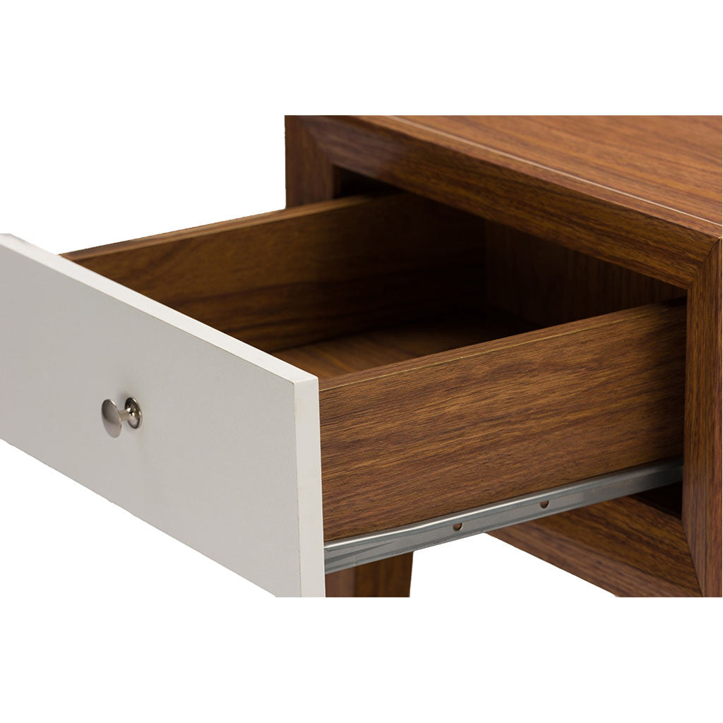 Gordon Nightstand Walnut/White