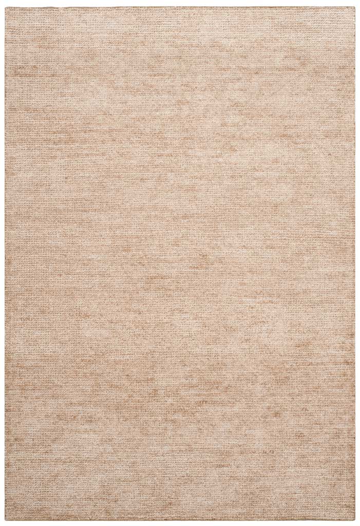 Compact beige rug with subtle shading and an understated solid design