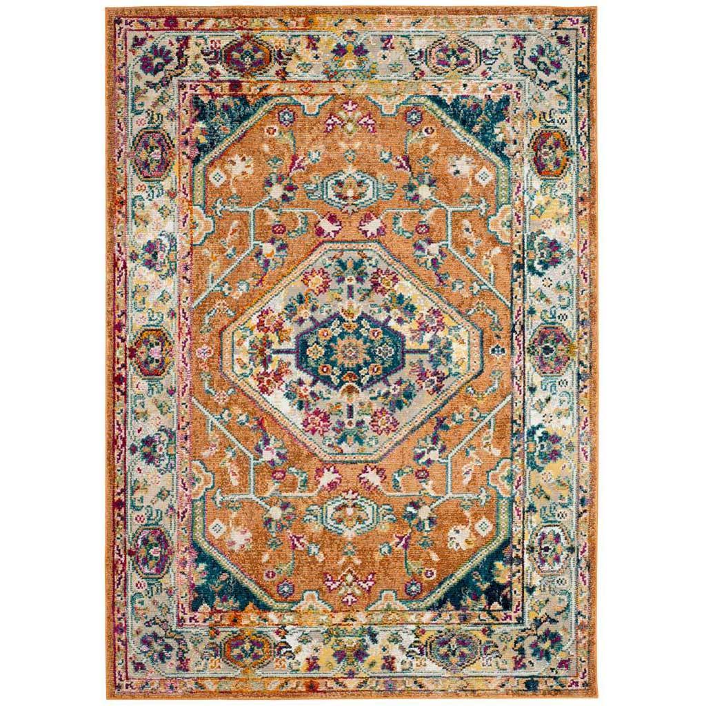 Savannah Orange/Teal Area Rug - Froy.com