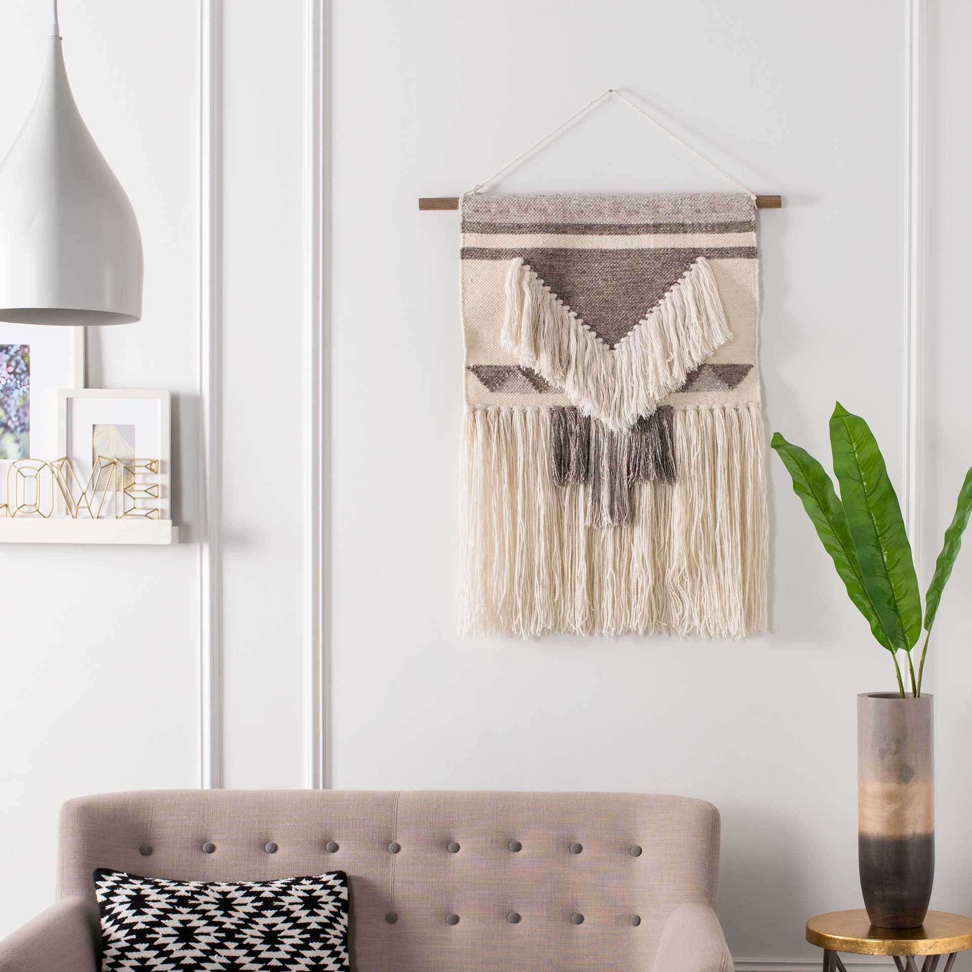 Seattle Woven Wall Art Ivory/Brown