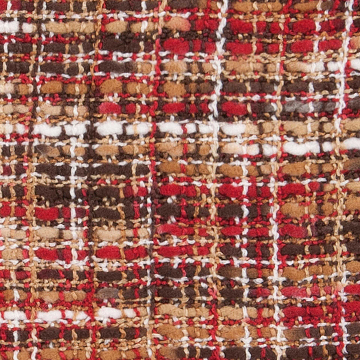 Tajhari Throw Bright Red/Tan/White