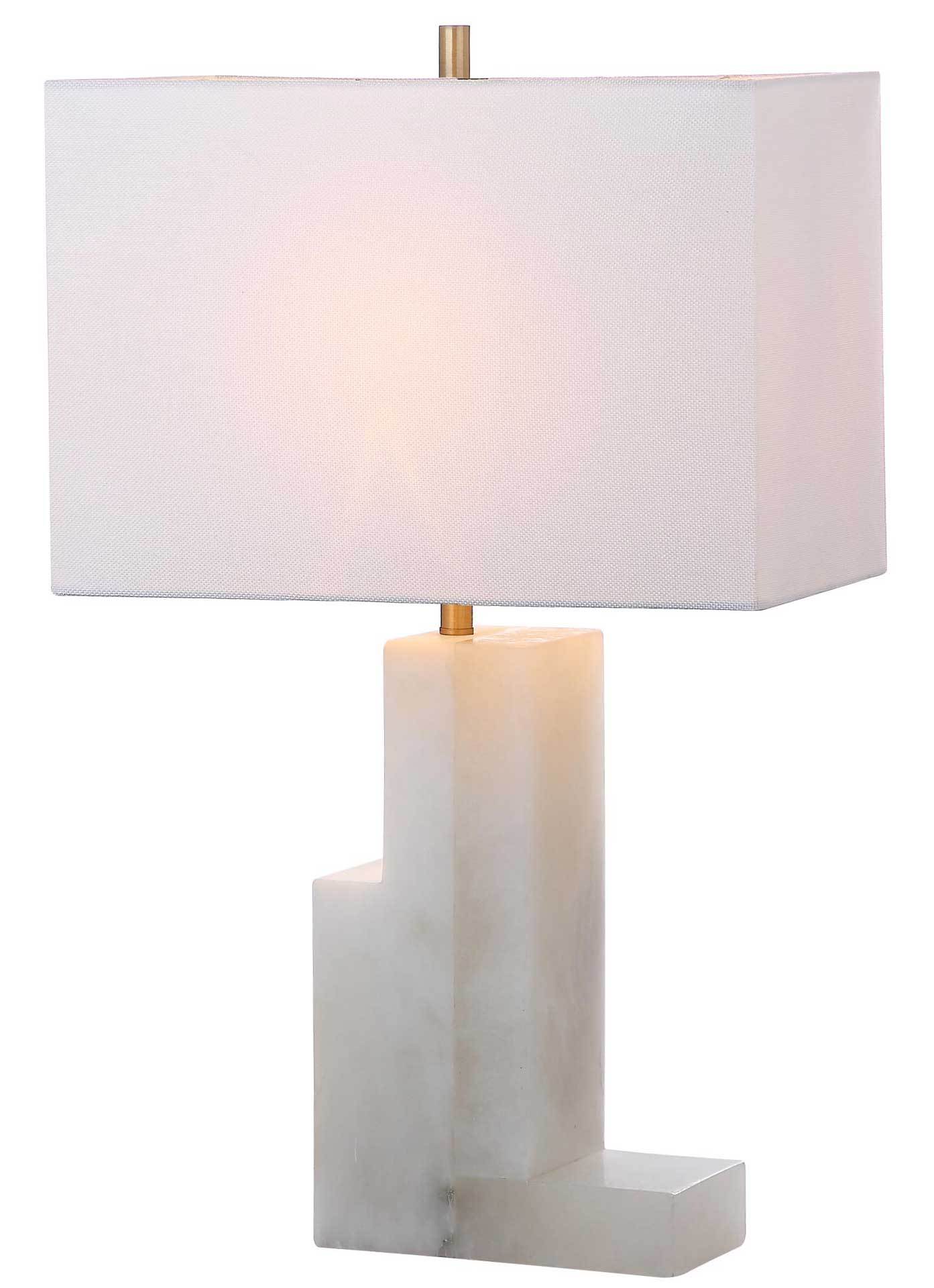 Colby Alabaster Table Lamp White