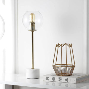 Cadence Table Lamp Brass Gold/White