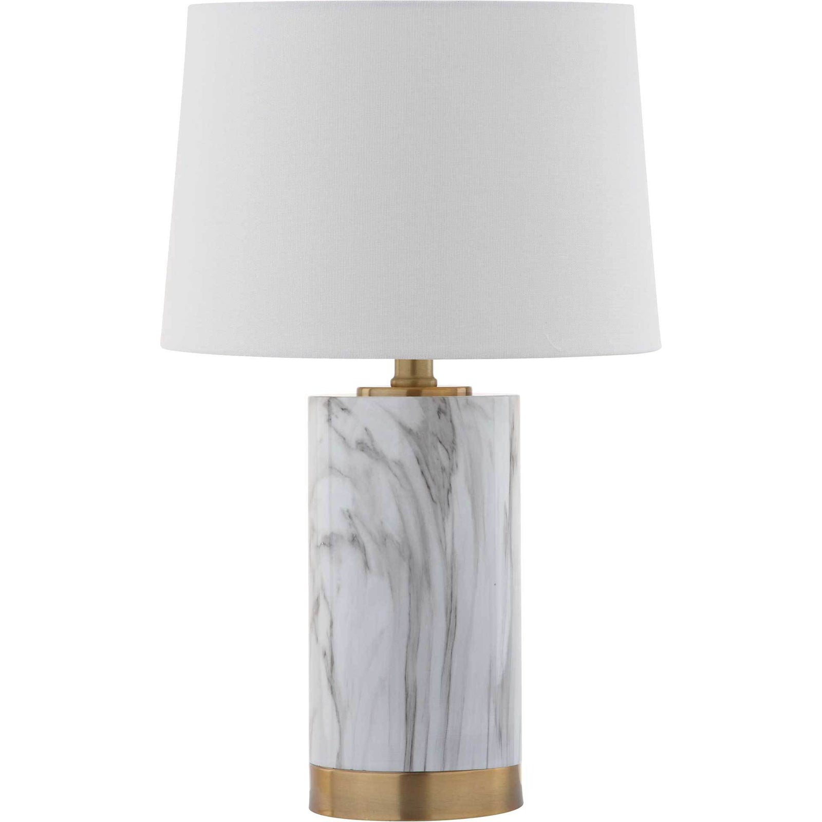Clara Table Lamp White/Black Marble