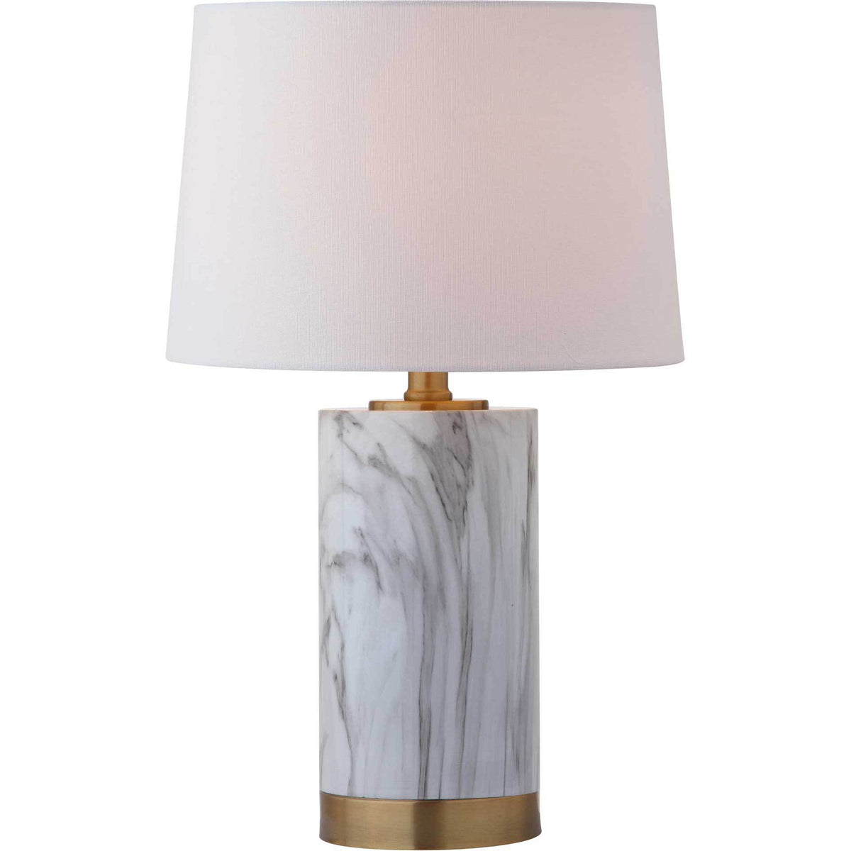 Clara Table Lamp White/Black Marble