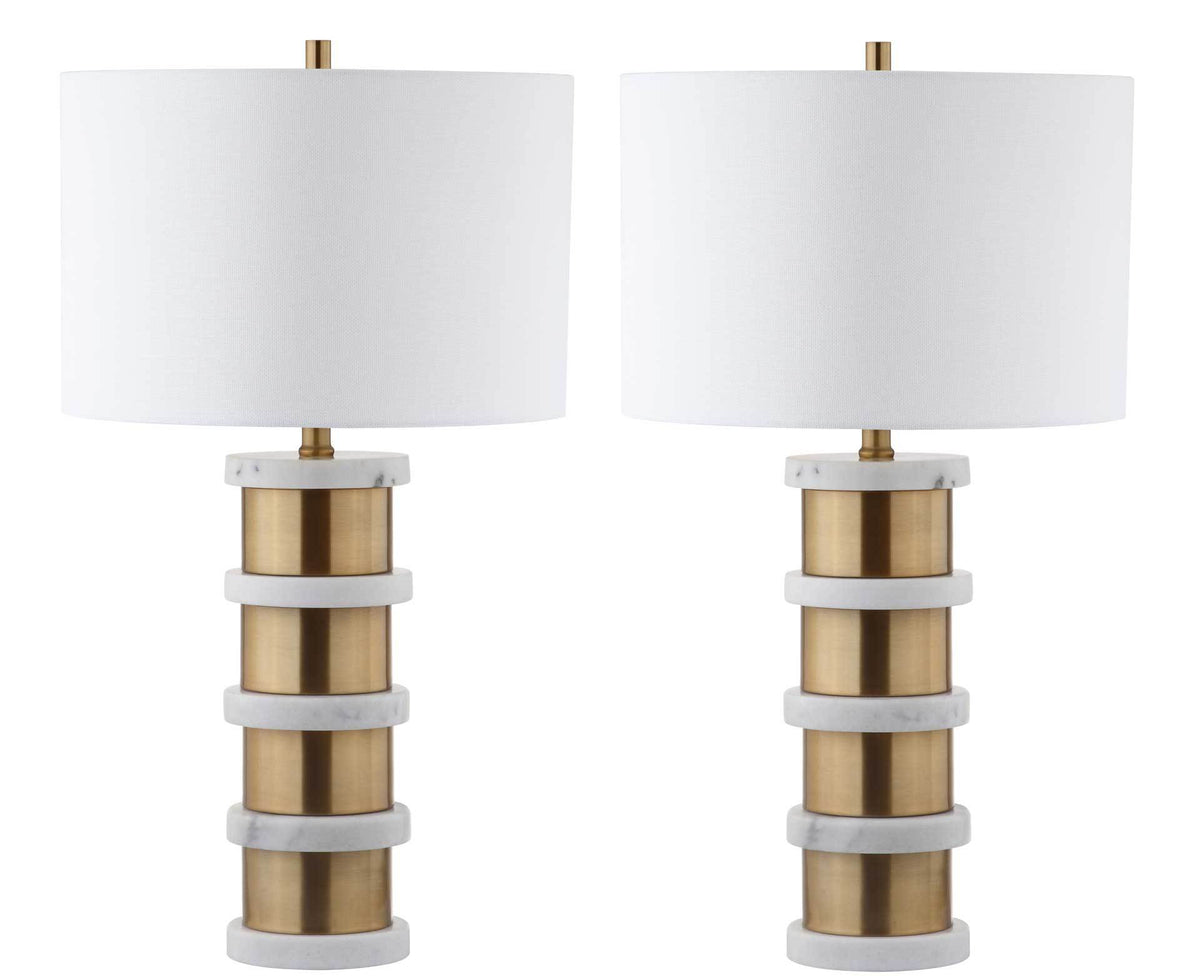 Kelsie Table Lamp Brass Gold/White (Set of 2)