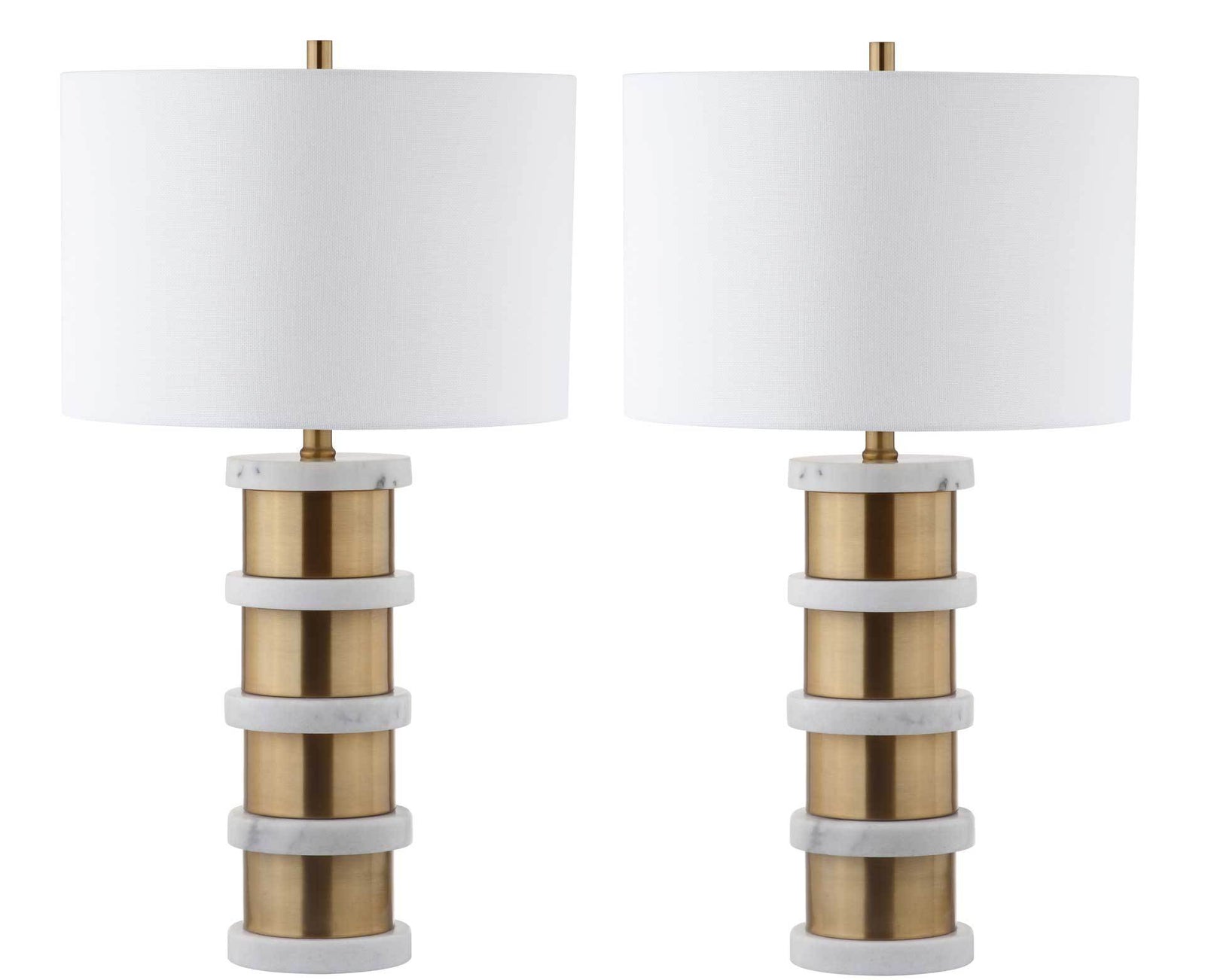 Kelsie Table Lamp Brass Gold/White (Set of 2)
