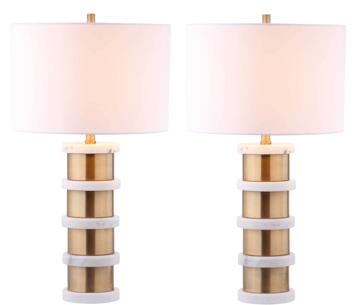 Kelsie Table Lamp Brass Gold/White (Set of 2)