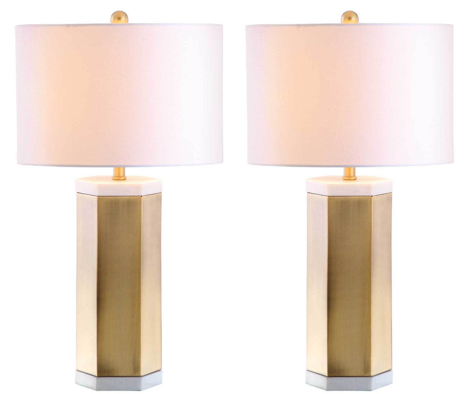 Alyra Table Lamp White/Brass Gold (Set of 2)