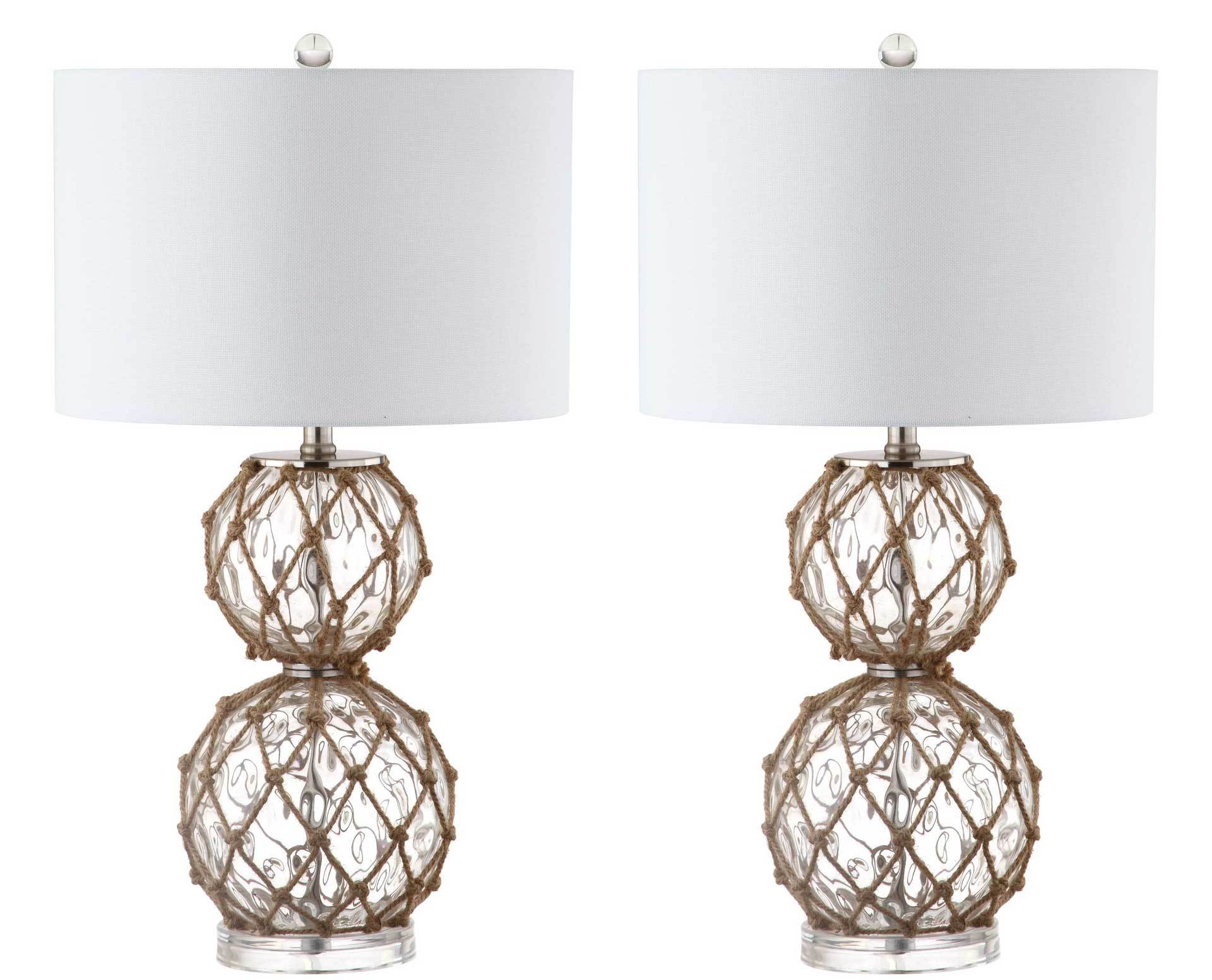 Belen Table Lamp Clear/Brown (Set of 2)