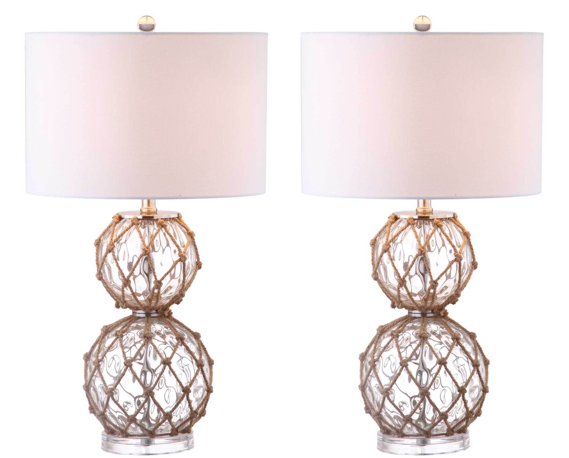Belen Table Lamp Clear/Brown (Set of 2)