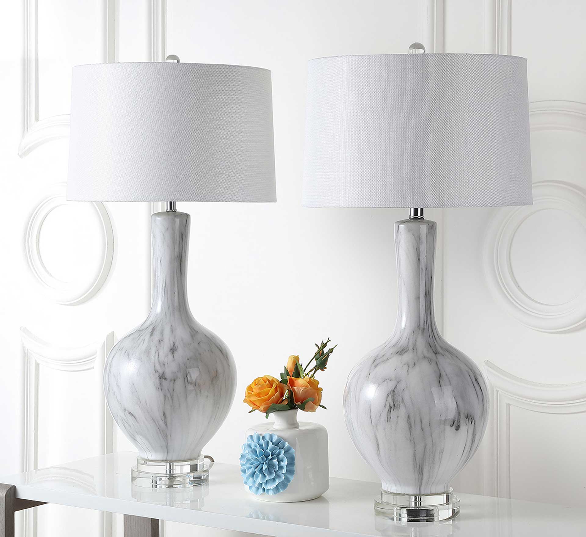 Greenlee Table Lamp White/Gray (Set of 2)
