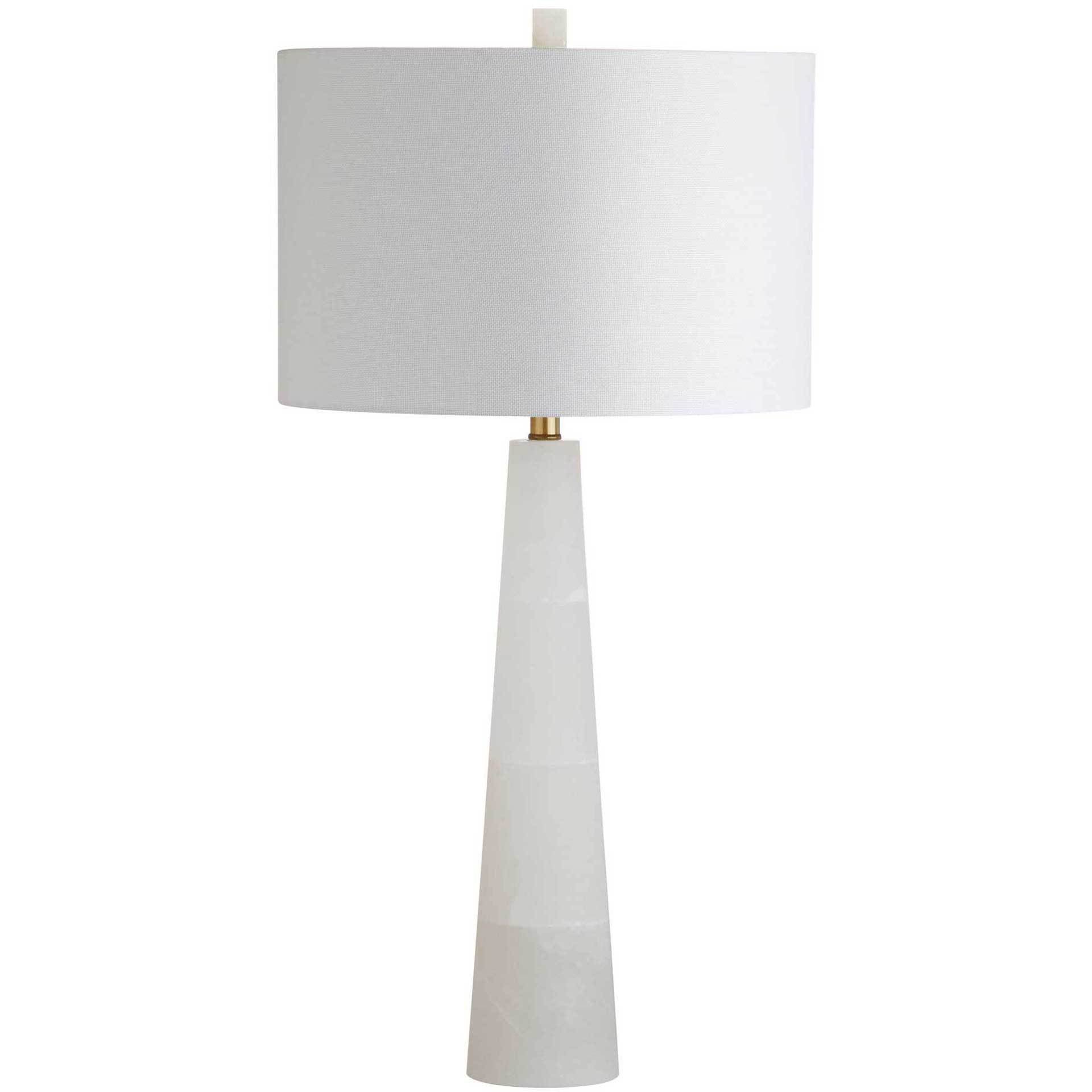 Deegan Alabaster Table Lamp White