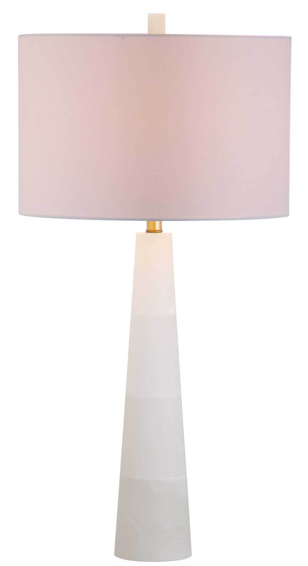 Deegan Alabaster Table Lamp White
