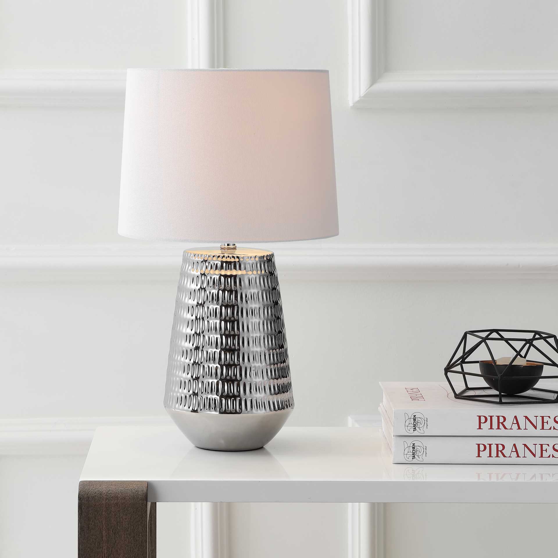 Steer Table Lamp Plated Silver