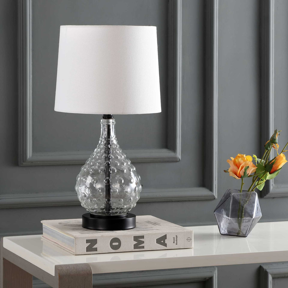 Tarah Table Lamp Black/Clear