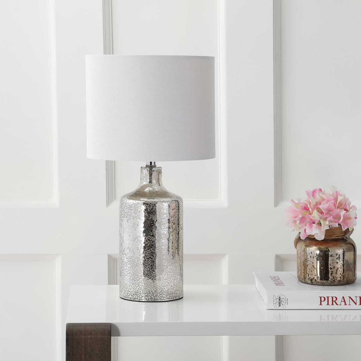Dana Table Lamp Silver/Ivory