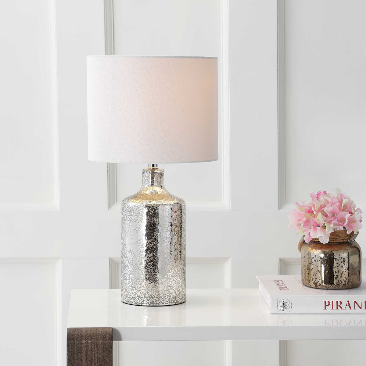 Dana Table Lamp Silver/Ivory