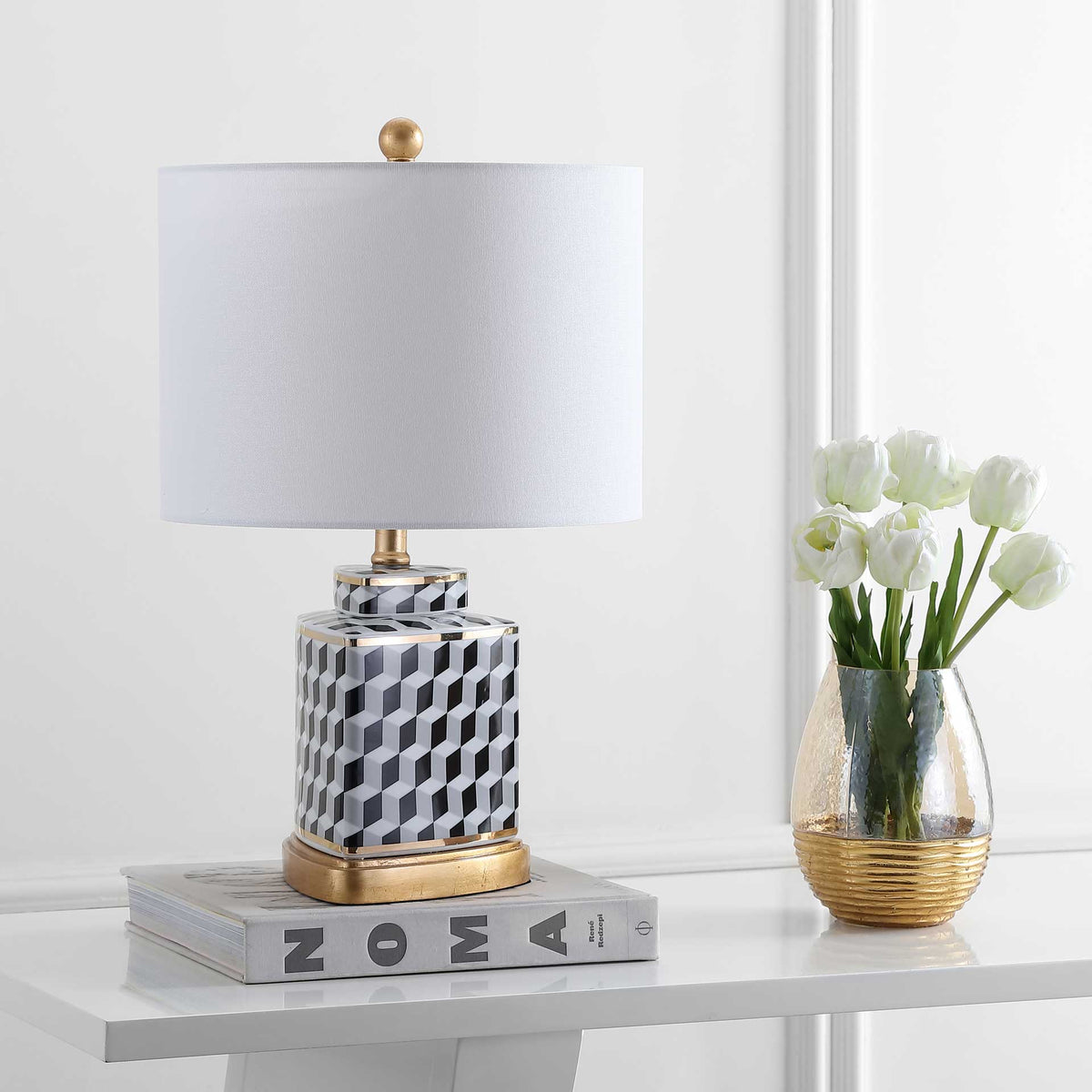 Alexis Table Lamp Black/White