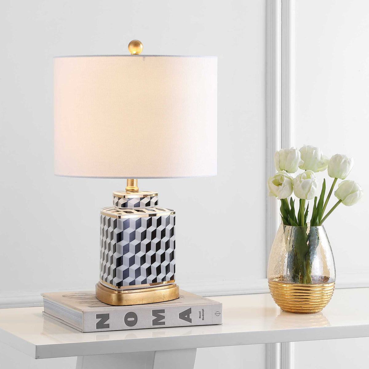 Alexis Table Lamp Black/White