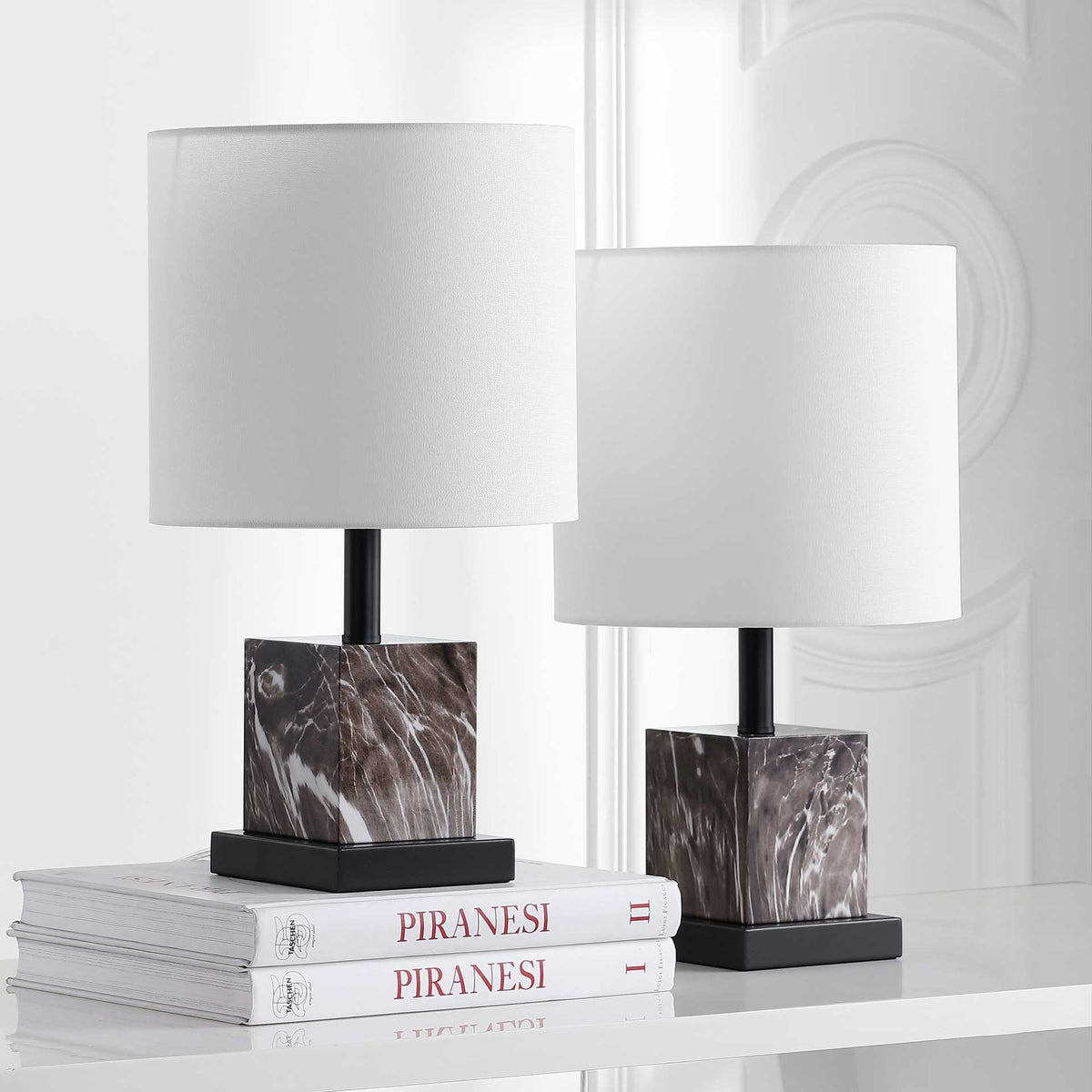 Abby Table Lamp Dark Brown (Set of 2)