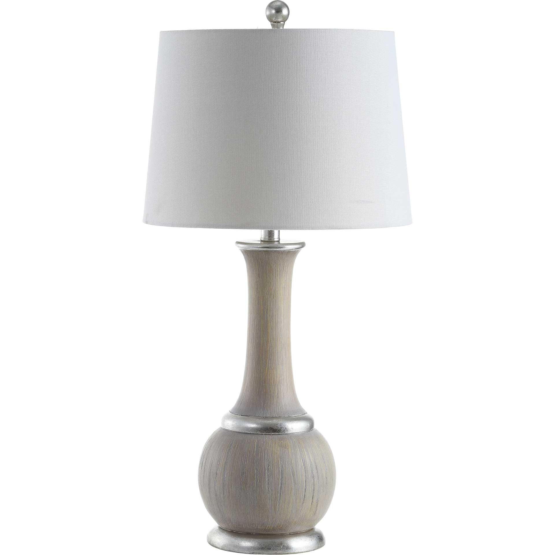 Naomi Table Lamp Gray/Silver Leaf