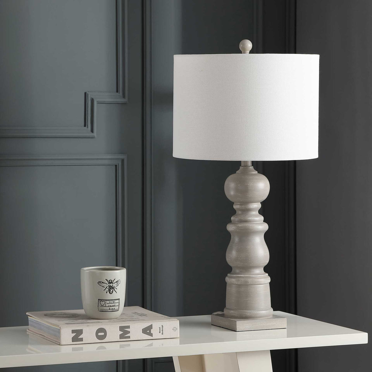 Umar Table Lamp Gray
