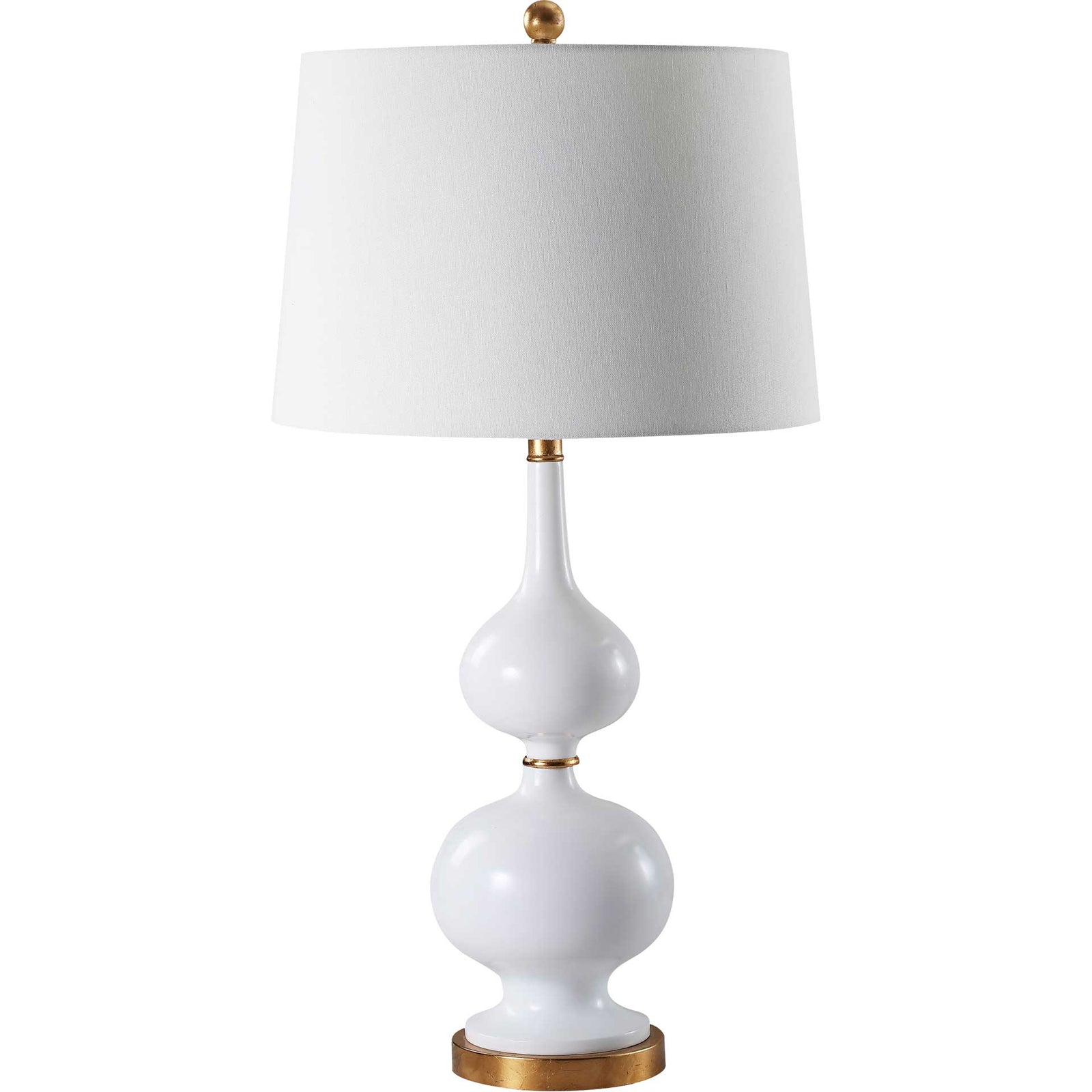 Myla Table Lamp White/Gold Leaf (Set of 2)