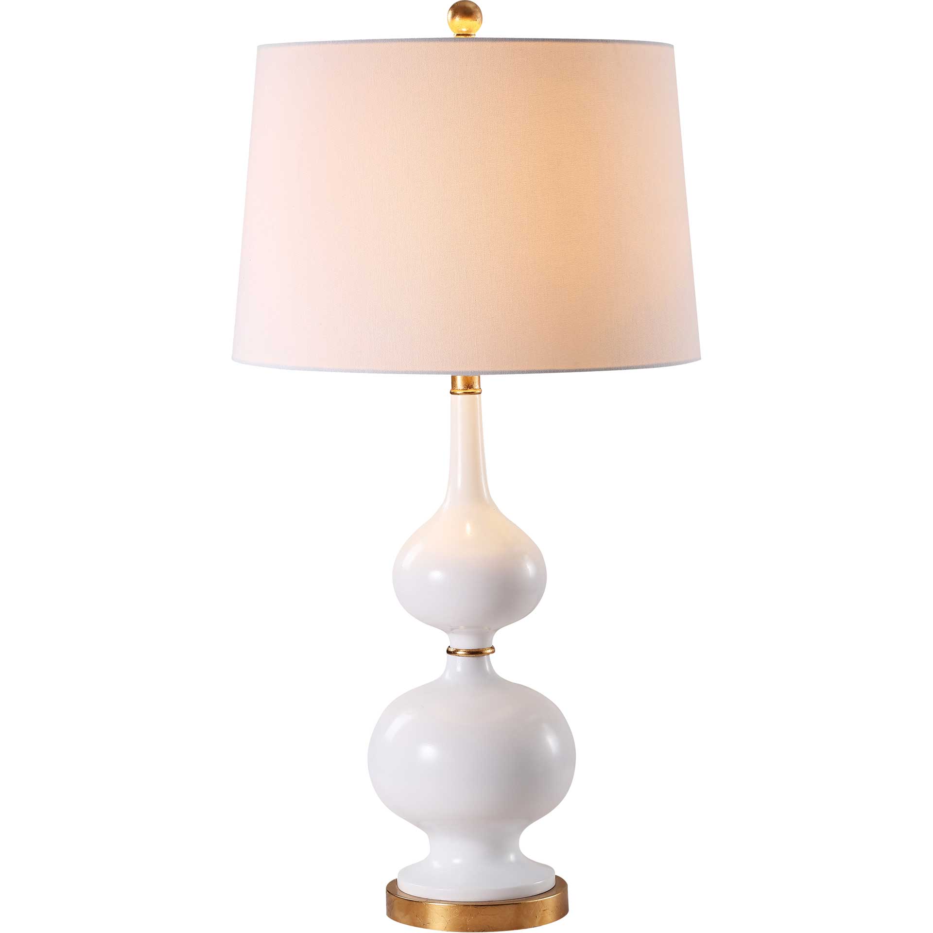 Myla Table Lamp White/Gold Leaf (Set of 2)