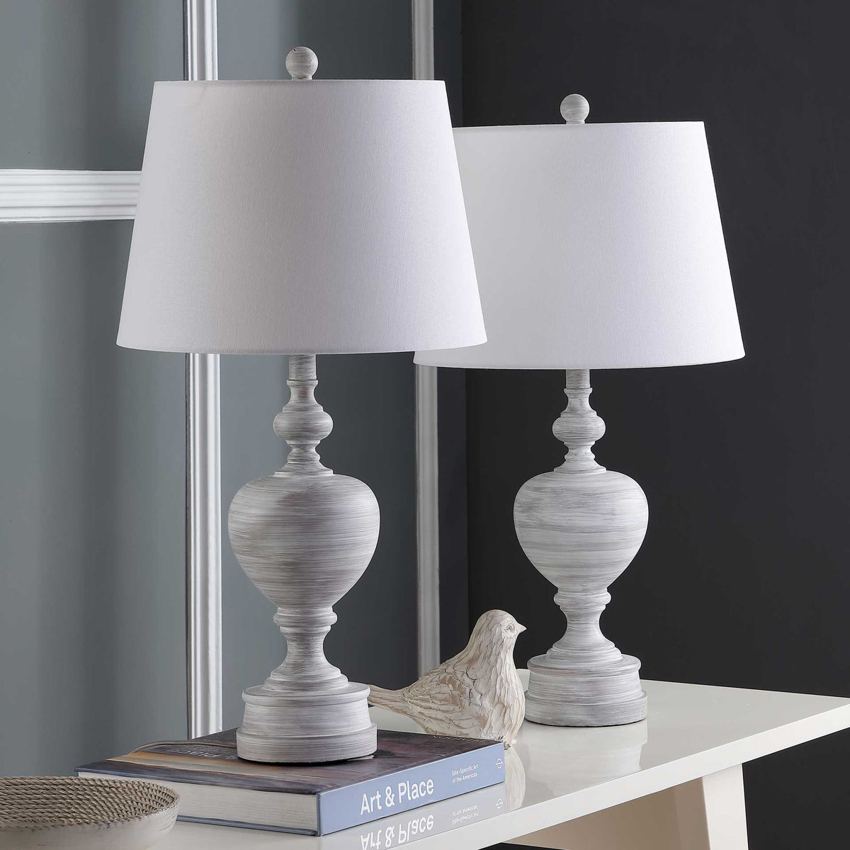 Allegory Table Lamp Wash White (Set of 2)