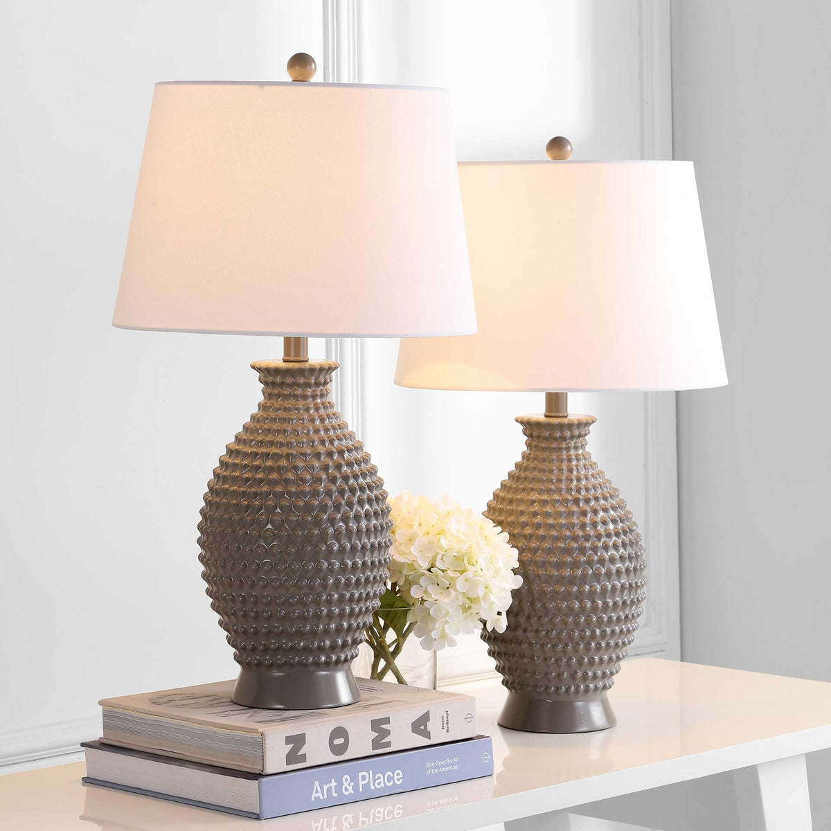 Romina Table Lamp Gray (Set of 2)