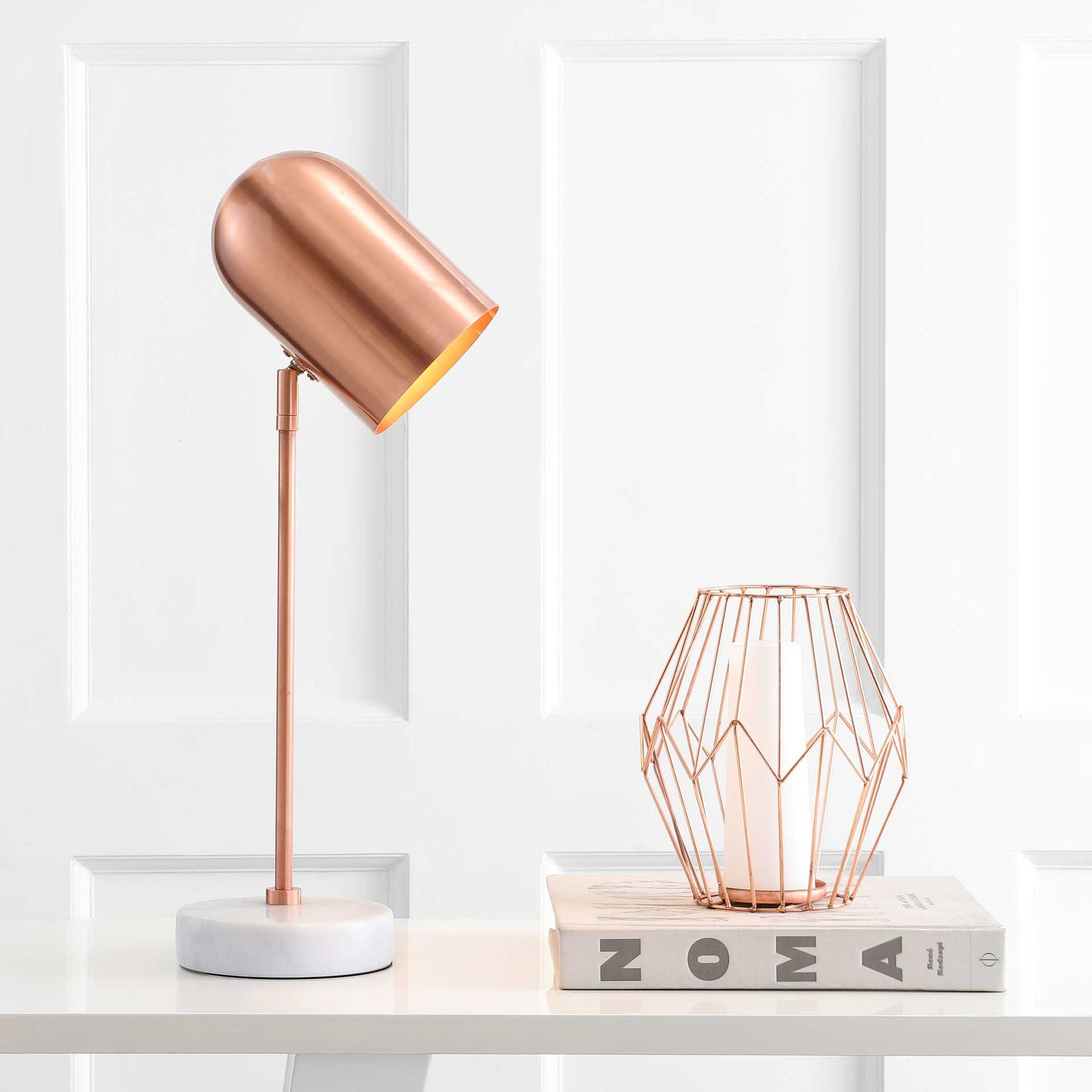 Cherish Table Lamp Copper/White