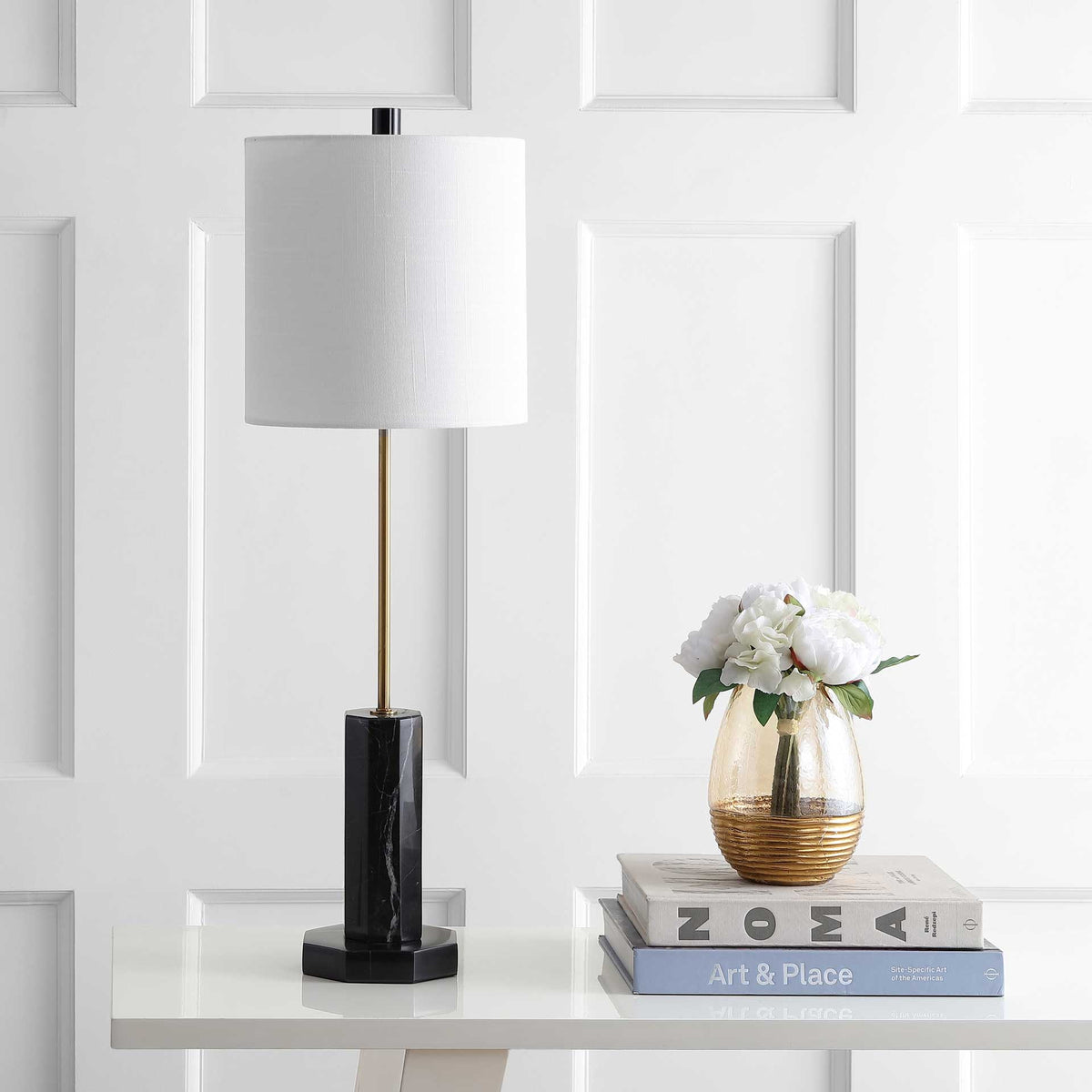 Zagros Table Lamp Black/Brass Gold